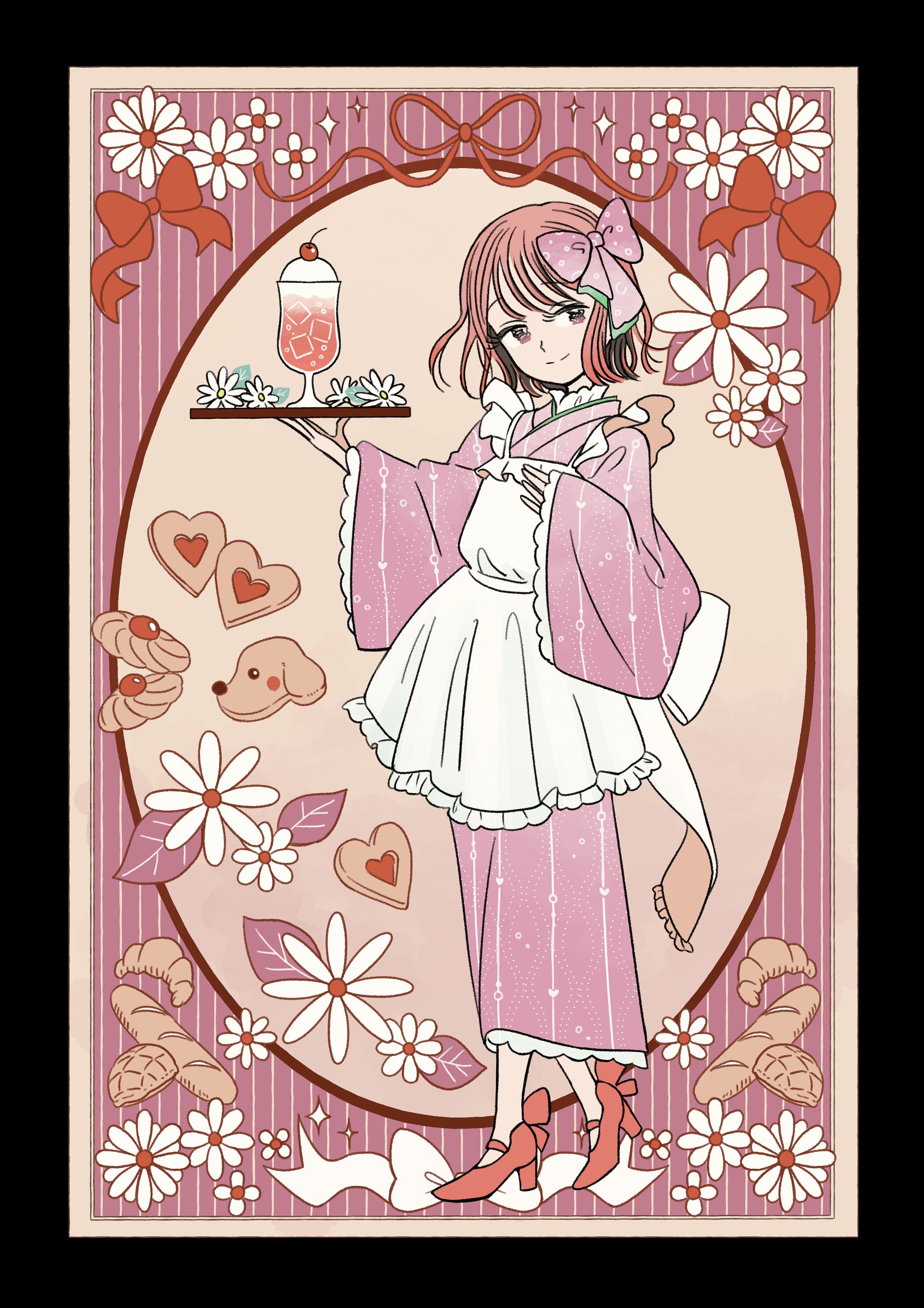 愛彩こもも様　レトロイラスト制作-1