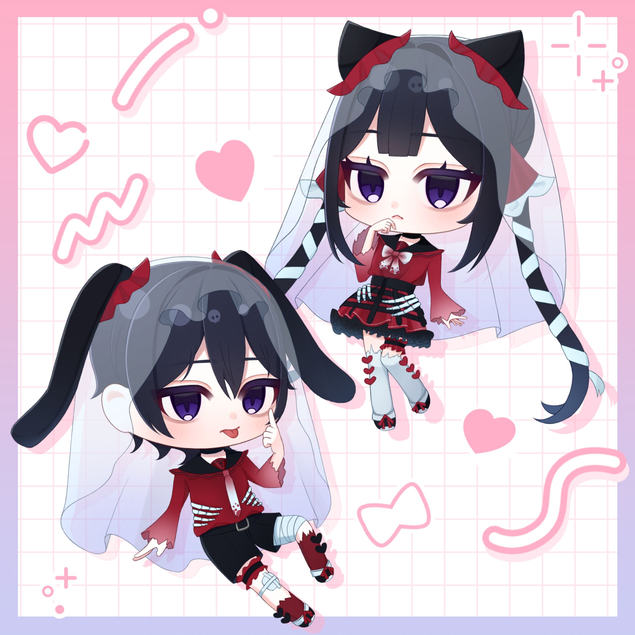 双子のミニキャラ-1