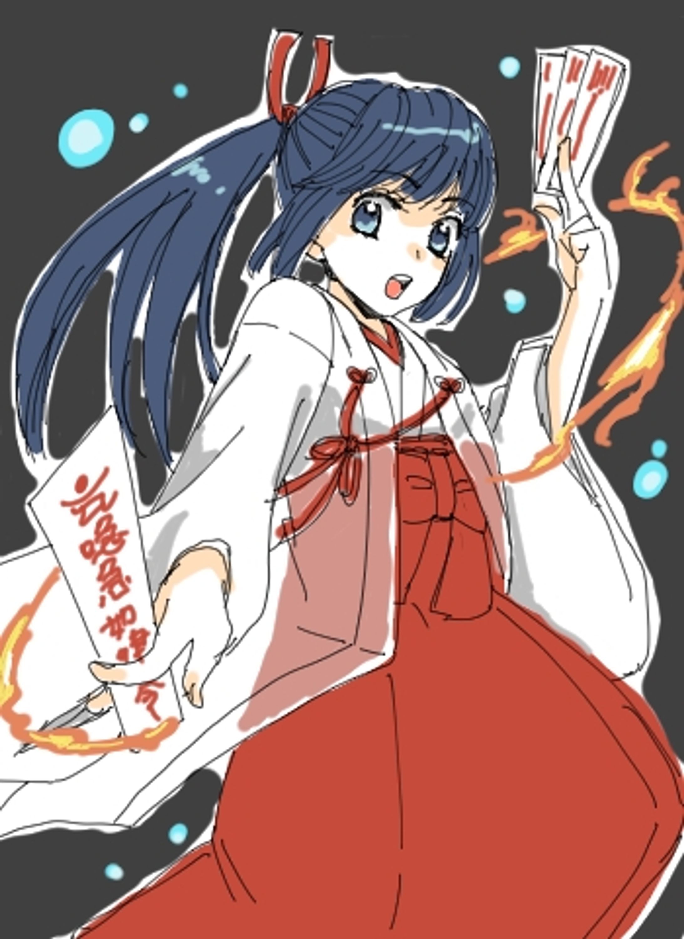 制作過程（巫女）-1