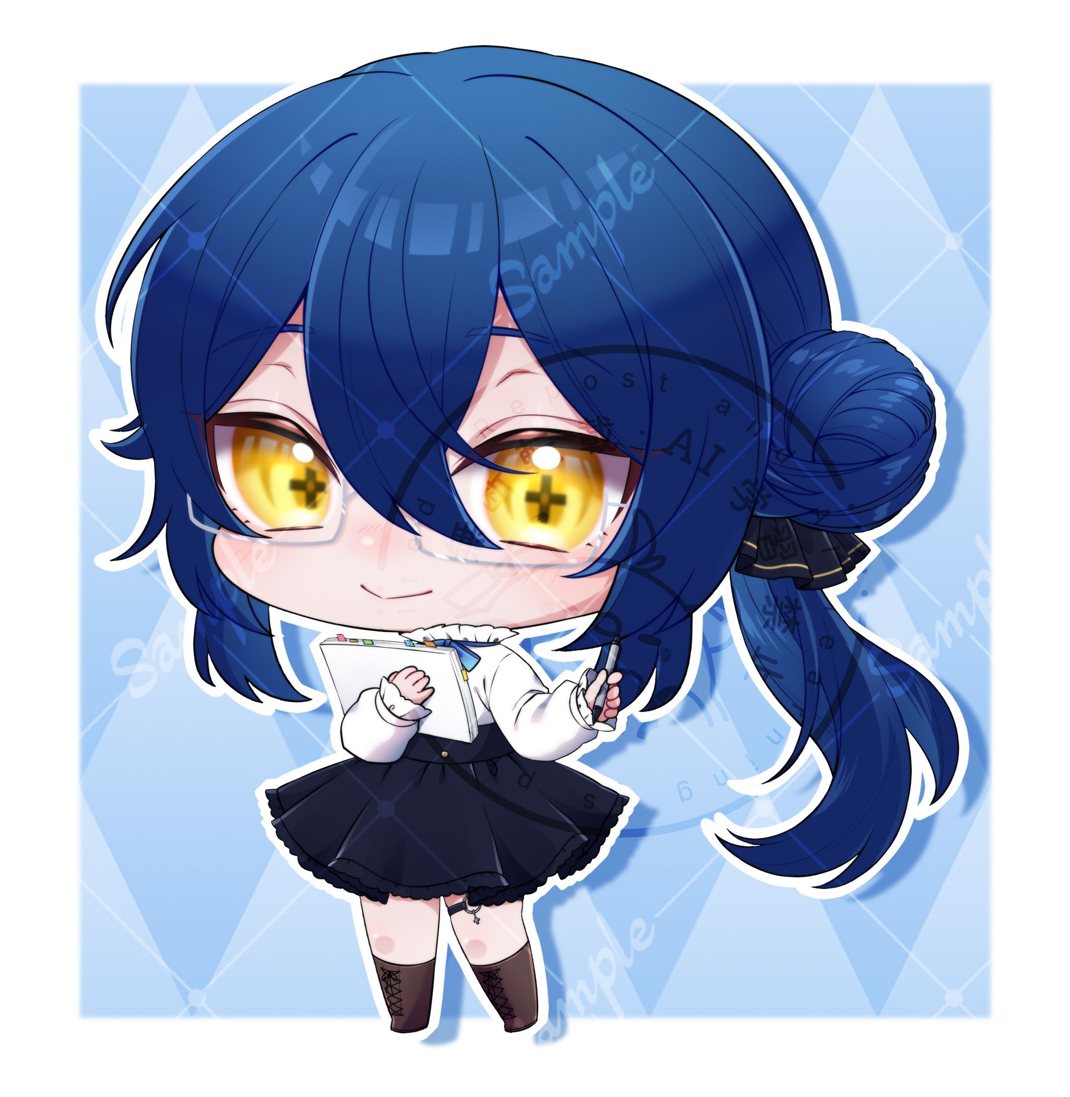 【お仕事】鬱見憂様 アイコン用SDイラスト-1