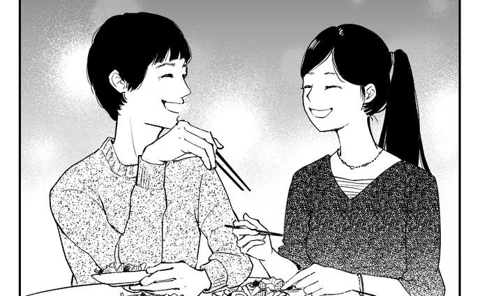 男女（モノクロ）