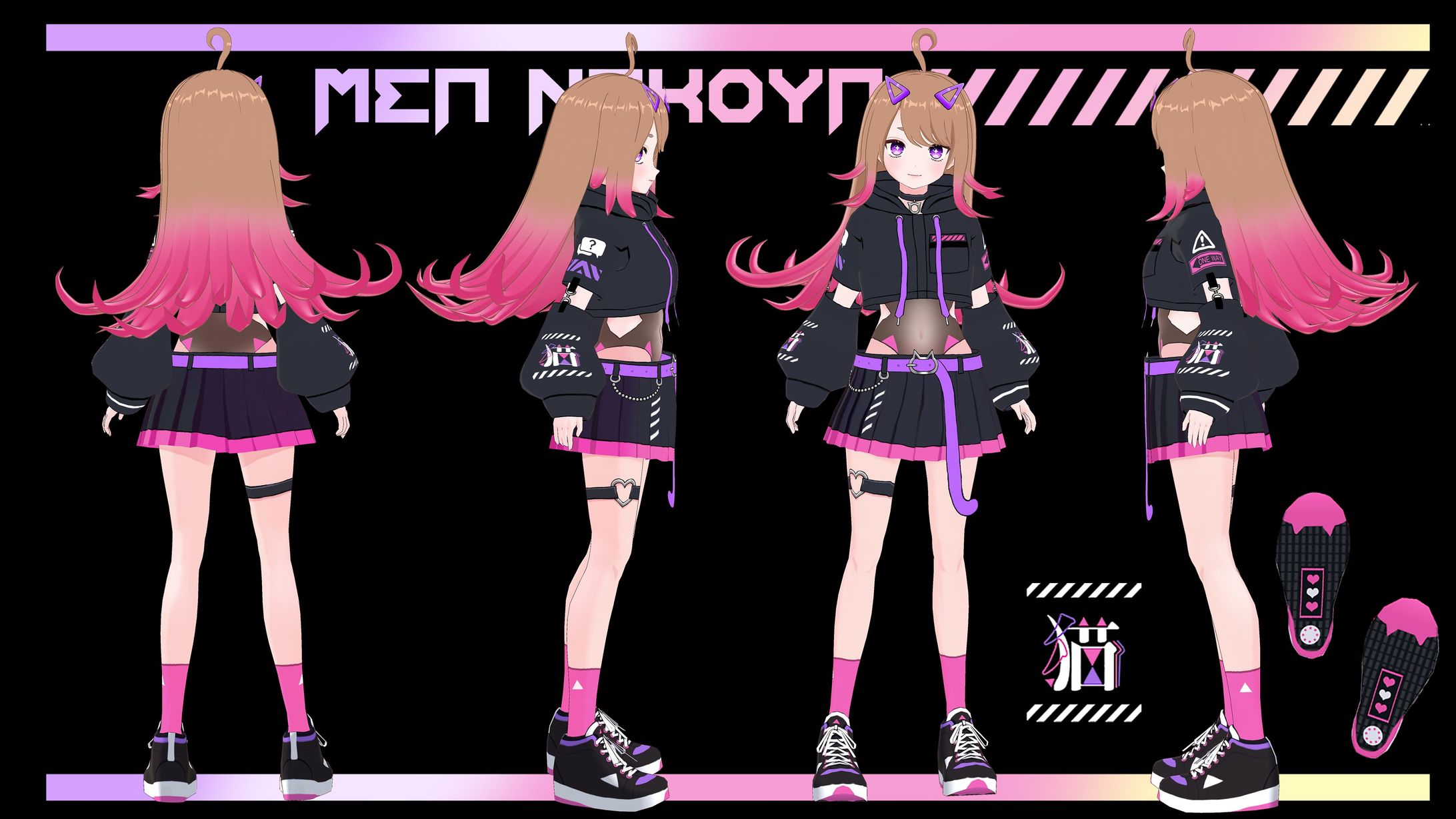 VTuber「猫夜メア」キャラクターデザイン・３D制作-1