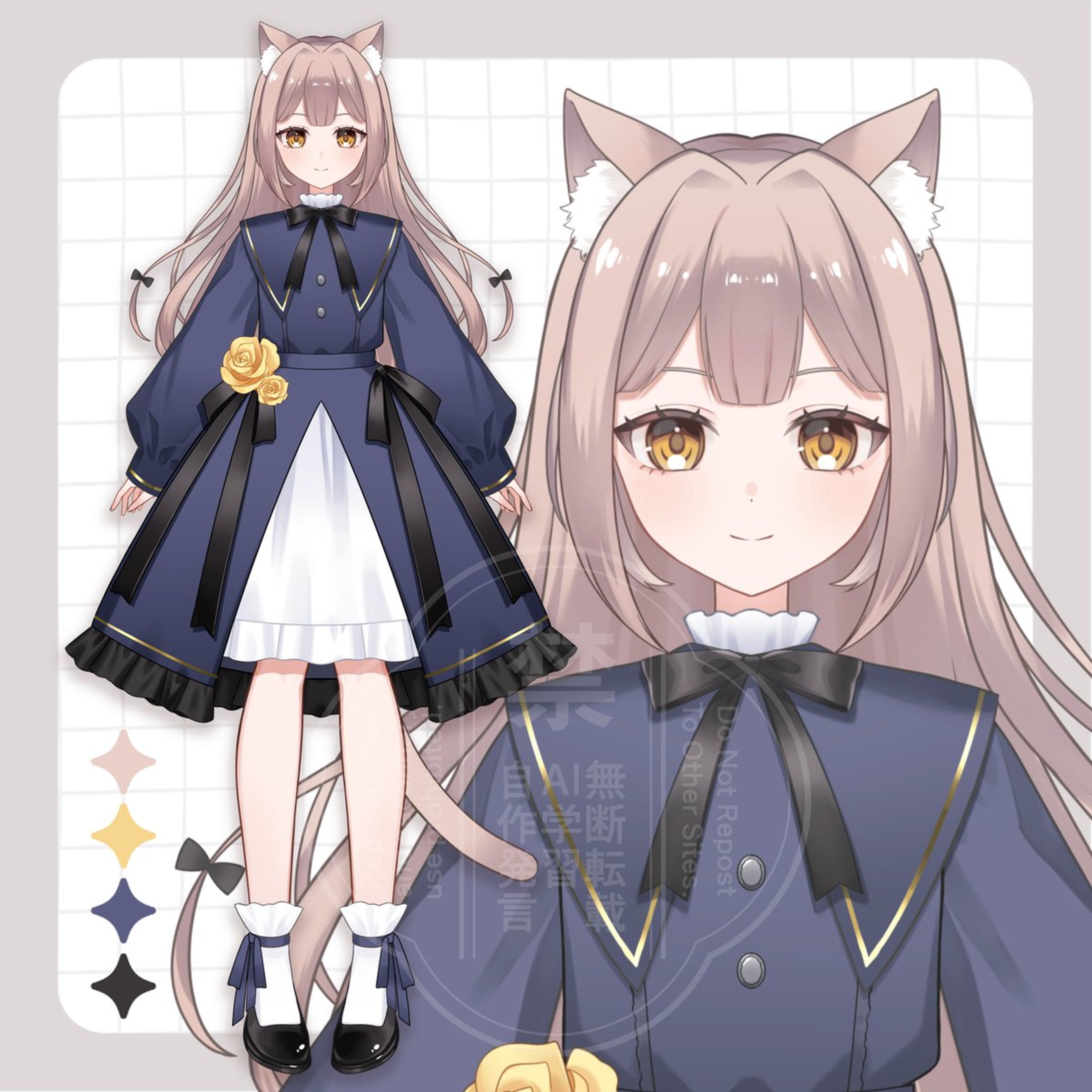 Live2Dパーツ分けイラスト-1