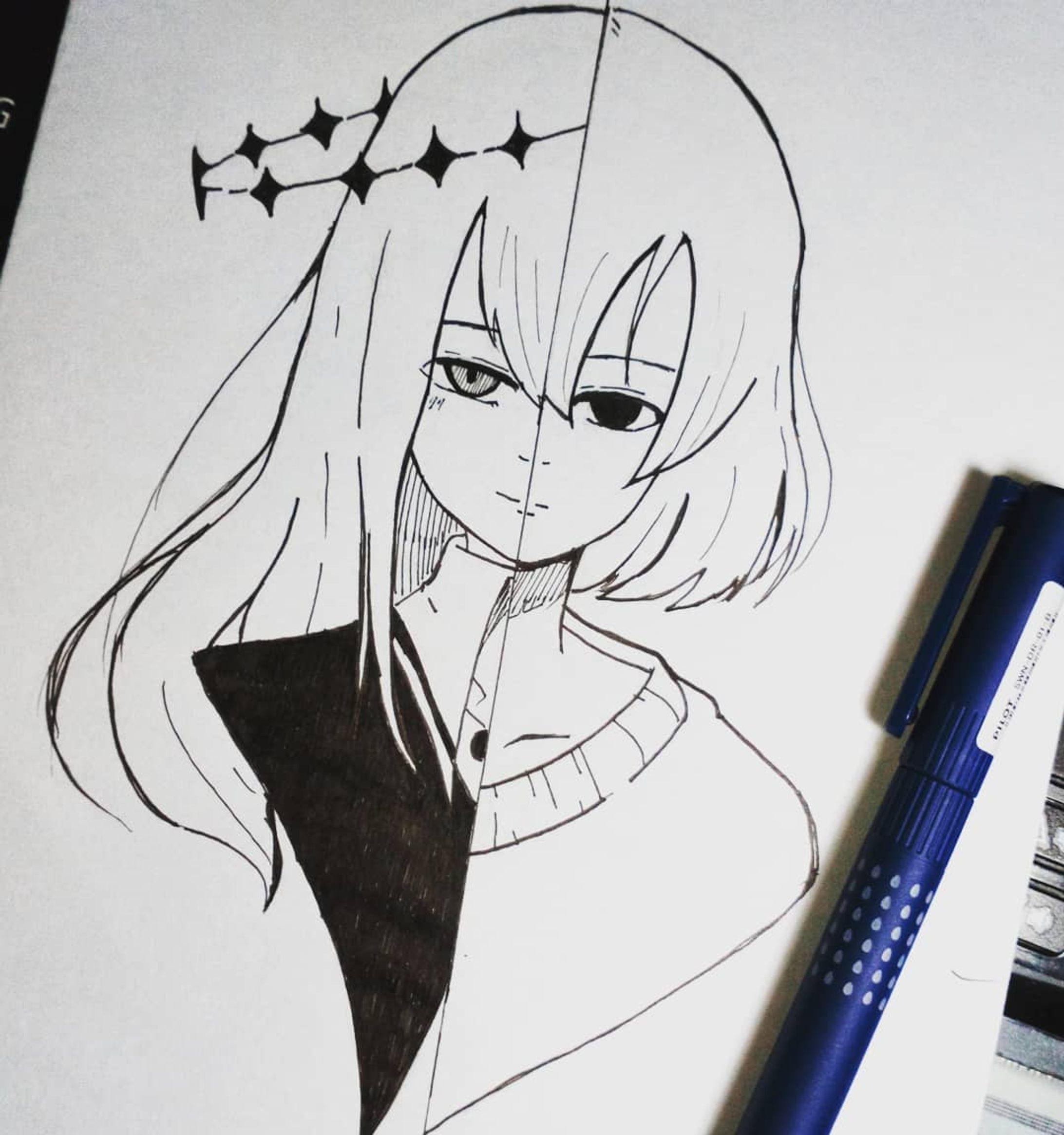 Finally I gave my oc a name🎉😄. Her name is "Shiro", it really took me a longggg time to settle her design (especially on colors). I will do her colored version on some other time....Now, which version of her do you like most? ❤❤❤
.
.
.
.
#illustration #originalcharacter #beepblopocs #animegirl #animesketch #penart #mangaart #art #oc-1