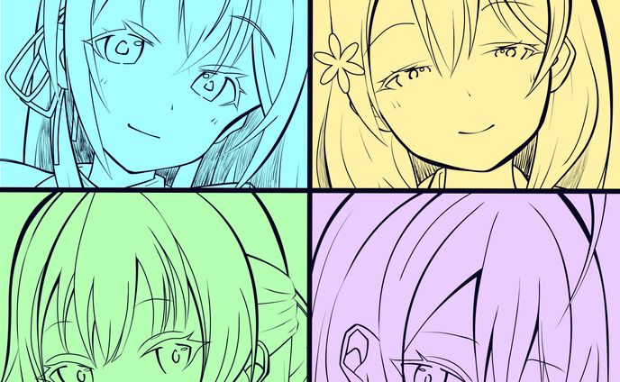 生徒会の4人-ロシデレ