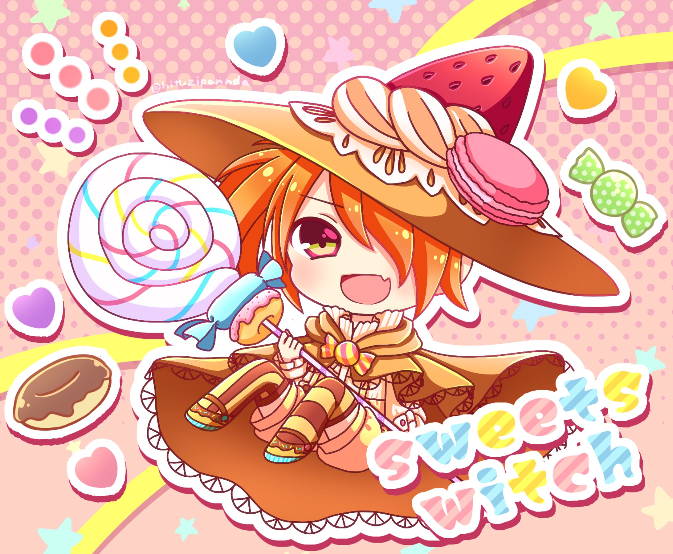 お菓子の魔女SDイラスト-1