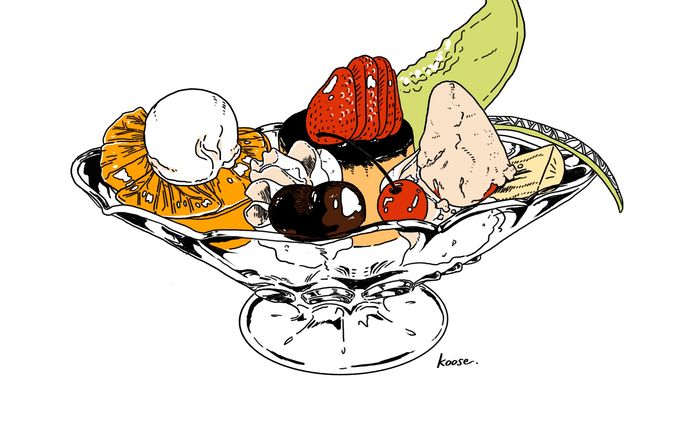 プリンアラモード(Pudding à la mode)