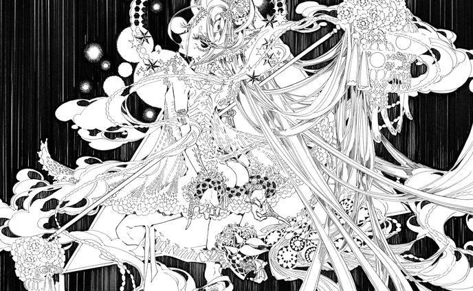 モノクロイラストサンプル