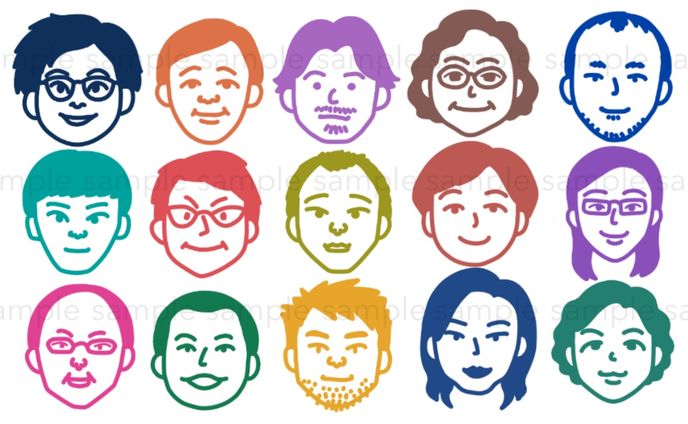 シンプル似顔絵アイコン