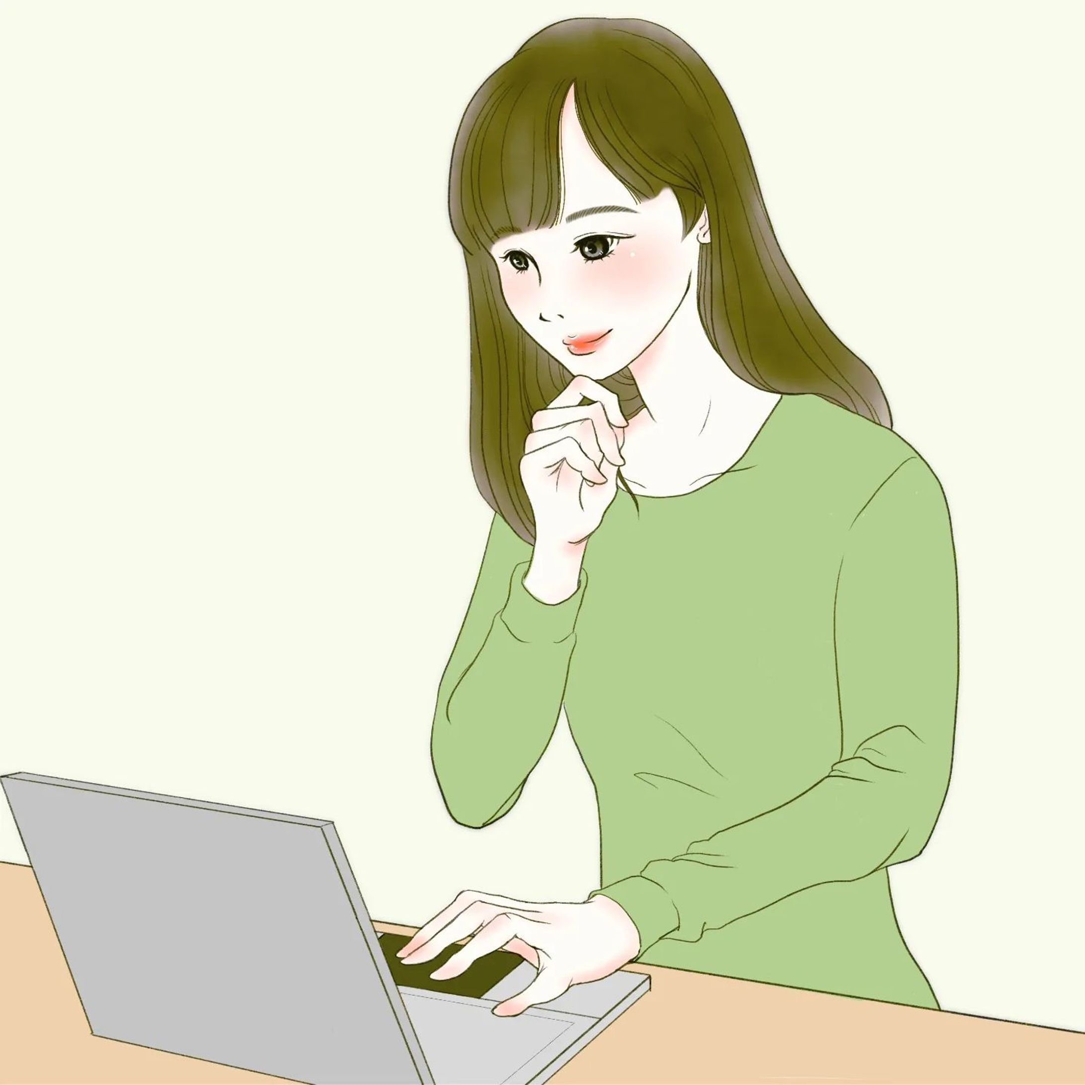今日はお仕事中の女性を描いてみました。

ちょっと悩みながらも、
前向きに楽しく仕事をしている
イメージです😊

アイコン作成やイラスト素材の作成を行っています。

ご希望の方は、
DMよりお問い合わせください✨

#illustration #illustrator #drawing #design #ガールズイラスト #おしゃれさんと繋がりたい #お仕事女子#girl #美容 #絵  #女の子イラストを描くのが好き #メイク #アイコンイラスト  #アイコン  #アイコン作成 #スキンケア #美容すきな人と繋がりたい #似顔絵 #イラスト素材 #ロングヘアー女子 #大人女性-1