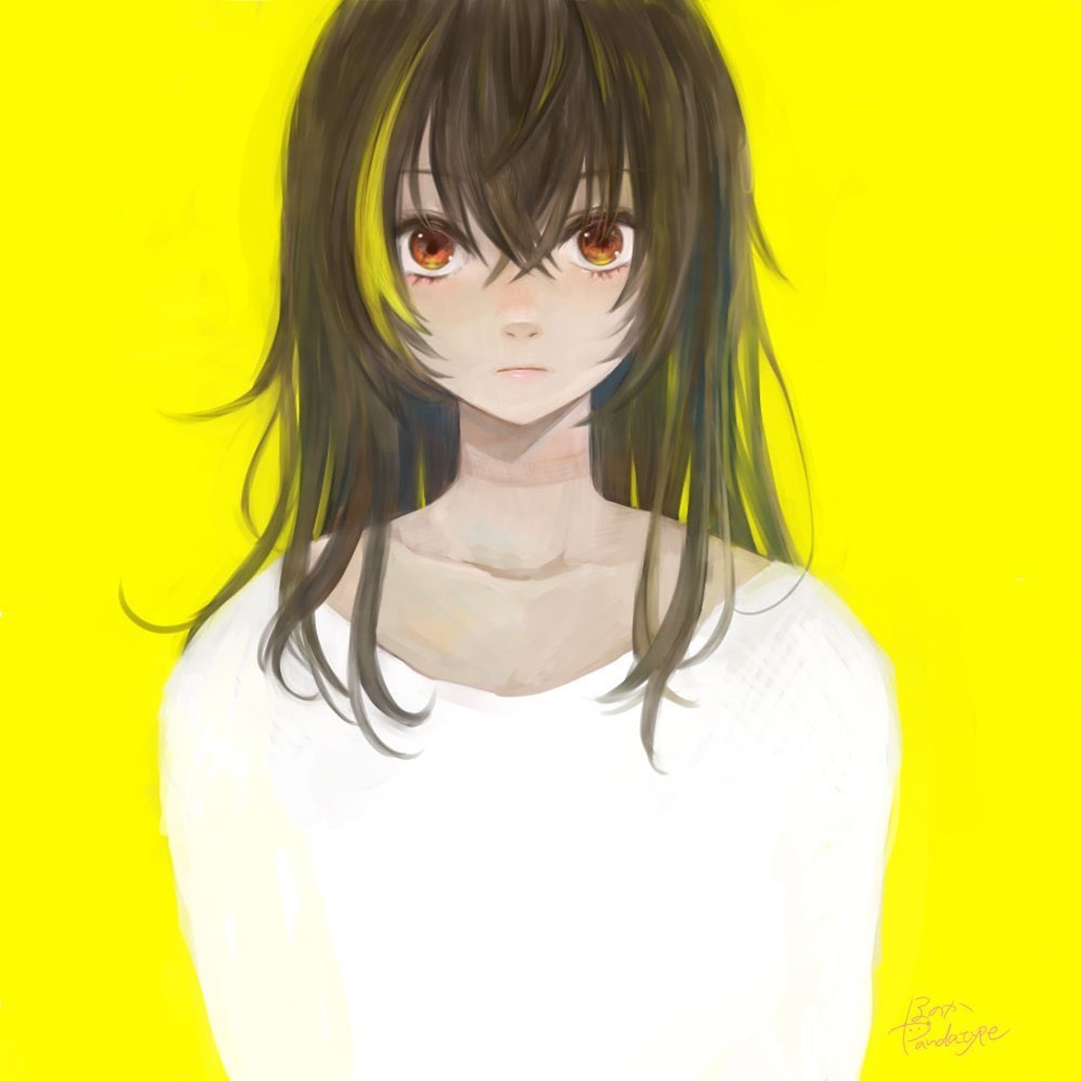 ツインテおろしたとこ見たい　#GaonArt  #illustration  #にじさんじ  #Fanart  #Do_Not_Repost  #ガオン  #いらすとぐらむ  #가온_Vtuber-1