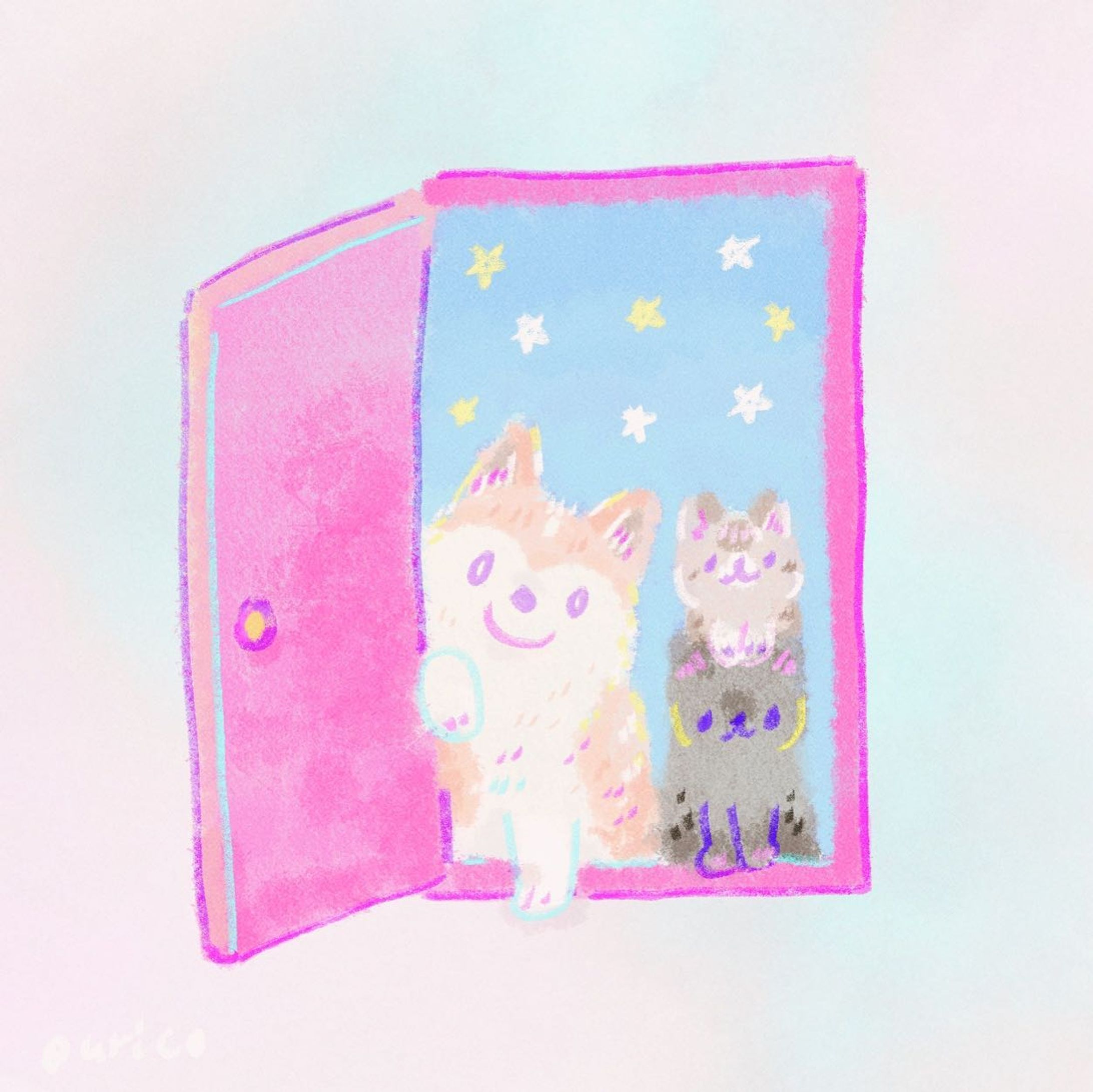 ドアの向こうの世界が気になるね✨

@azuki.yoko2016 あずきちゃん、こげにゃん、きなこちゃん描かせていただきました

#illust #artwork #illustration #drawing #cuteart #cuteartwork #kawaiiart #いらすと #イラスト #犬 #キャラクター #ほのぼの #絵  #いらすとぐらむ #イラストレーター #일러스트 #미술 #插图 #插畫 #犬イラスト#dogillustration #イラストグラム#animalillustration#オリジナルイラスト#柴犬#どこでもドア#黒猫#shibadog#blackcat-1