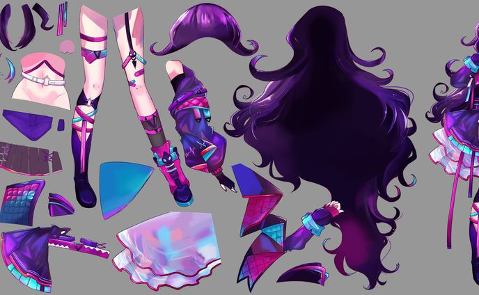 Live2D用パーツ分け[2024年8月]