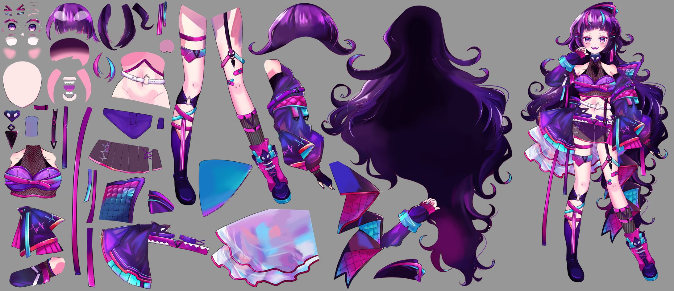 Live2D用パーツ分け[2024年8月]-1