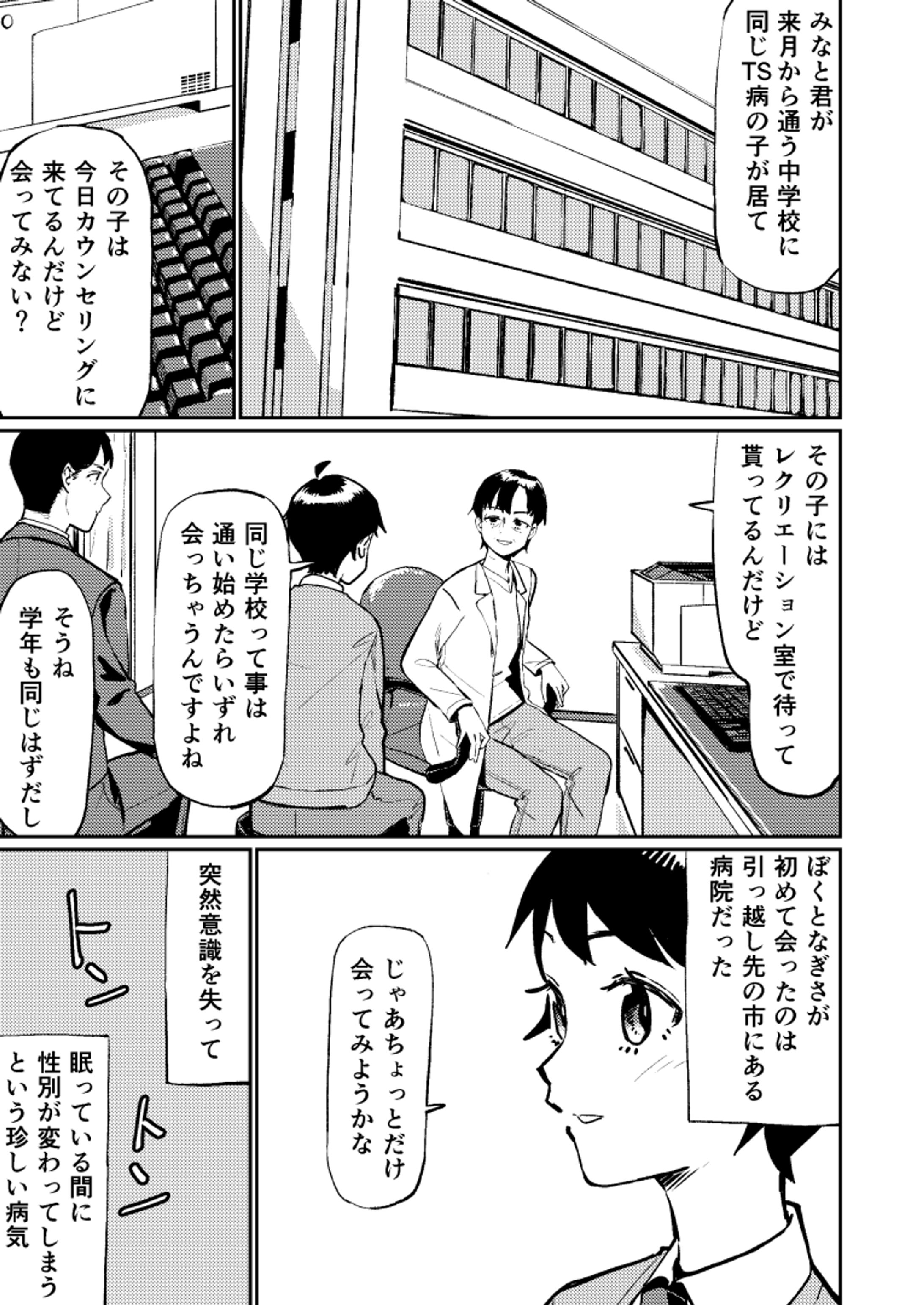 TS娘とTS娘が交流する漫画 1-1