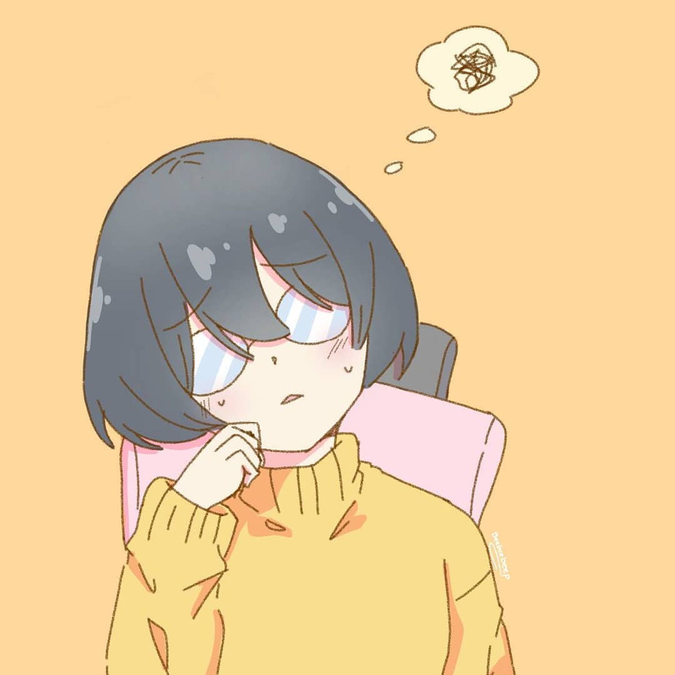 After pulling an all nighter work 
.
.
.
.
#illustration #digitalart #rkgk #beepblopocs #originalcharacter-1