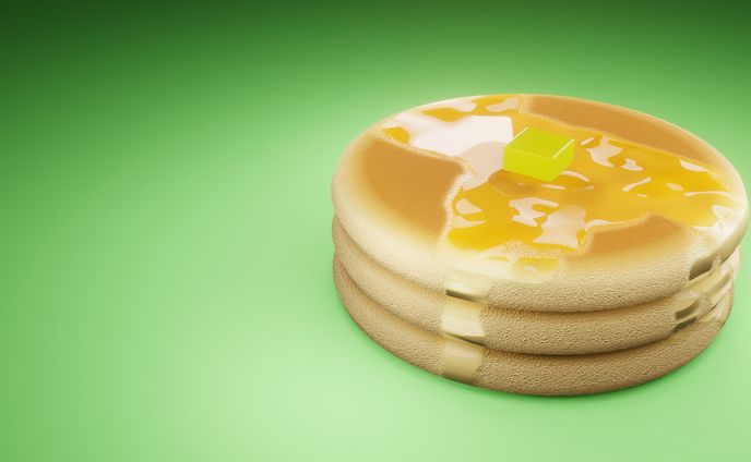 バター載せパンケーキ