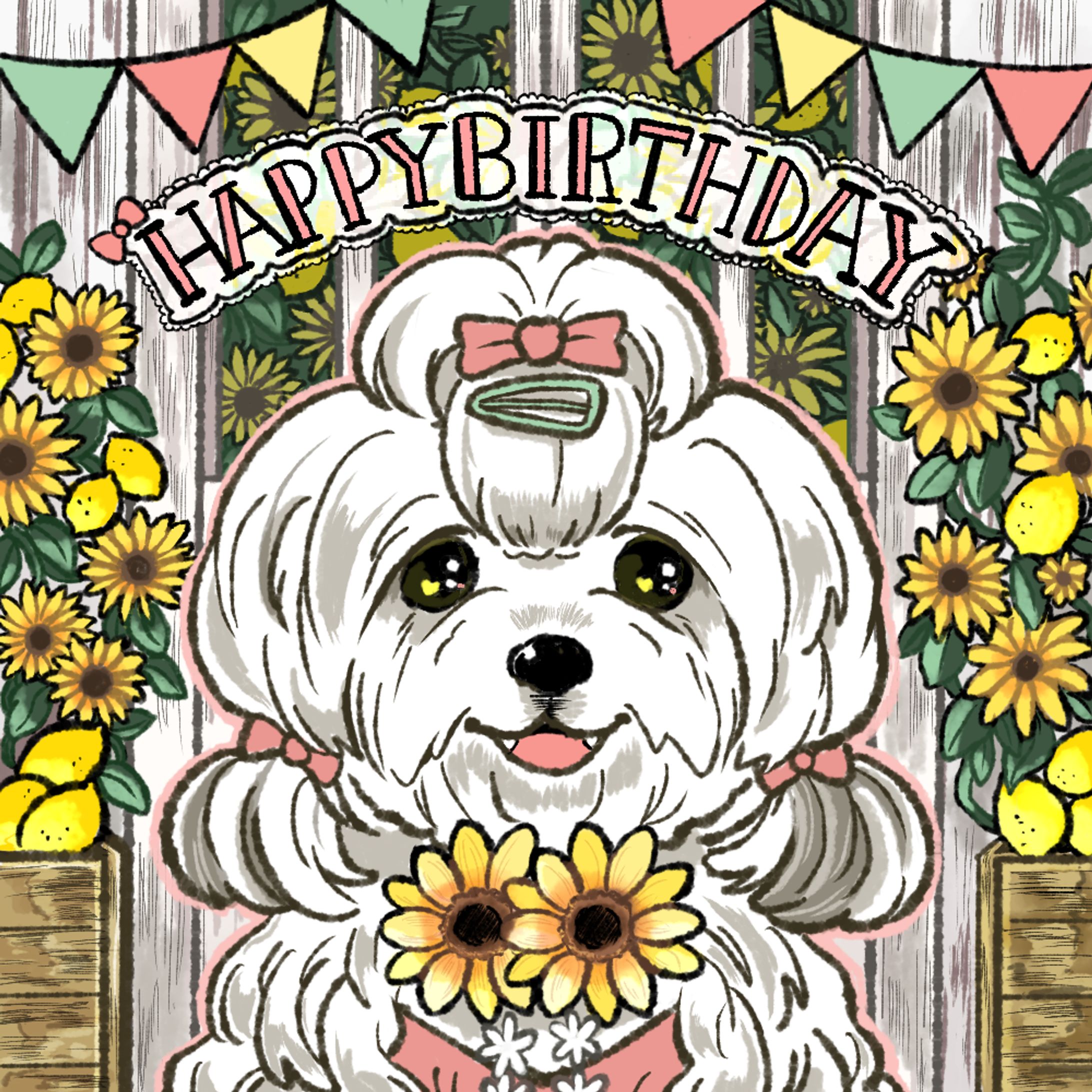 【個人様】ペット似顔絵イラスト-1