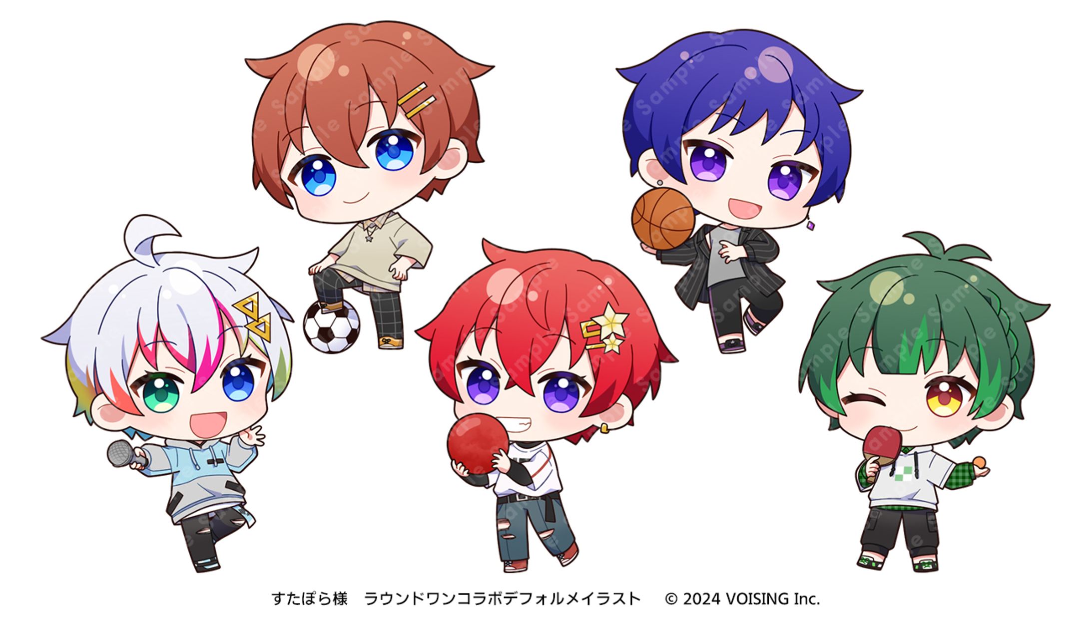 株式会社VOISING『すたぽら』様　ラウンドワンコラボイラスト-1