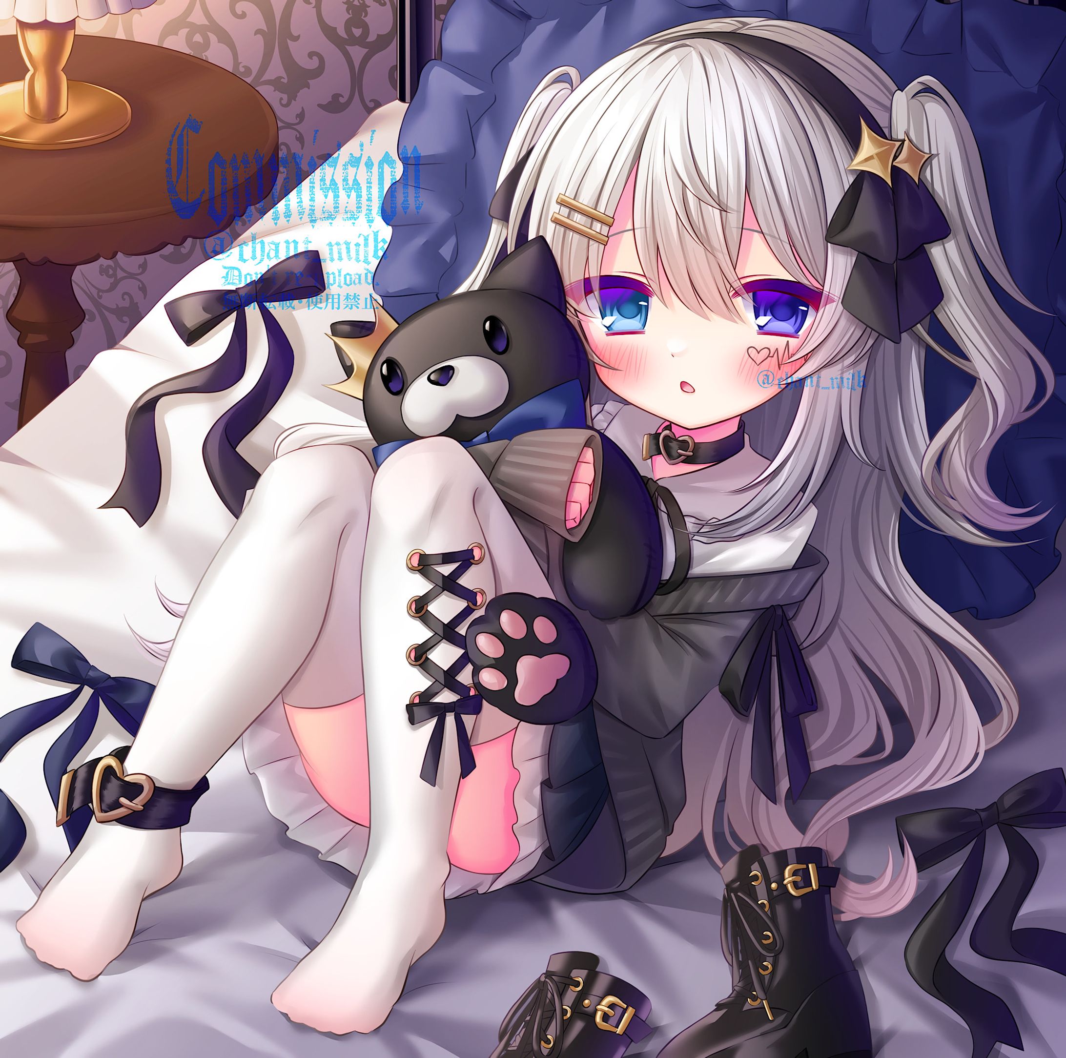 Commission🐈‍⬛🤍💙-1