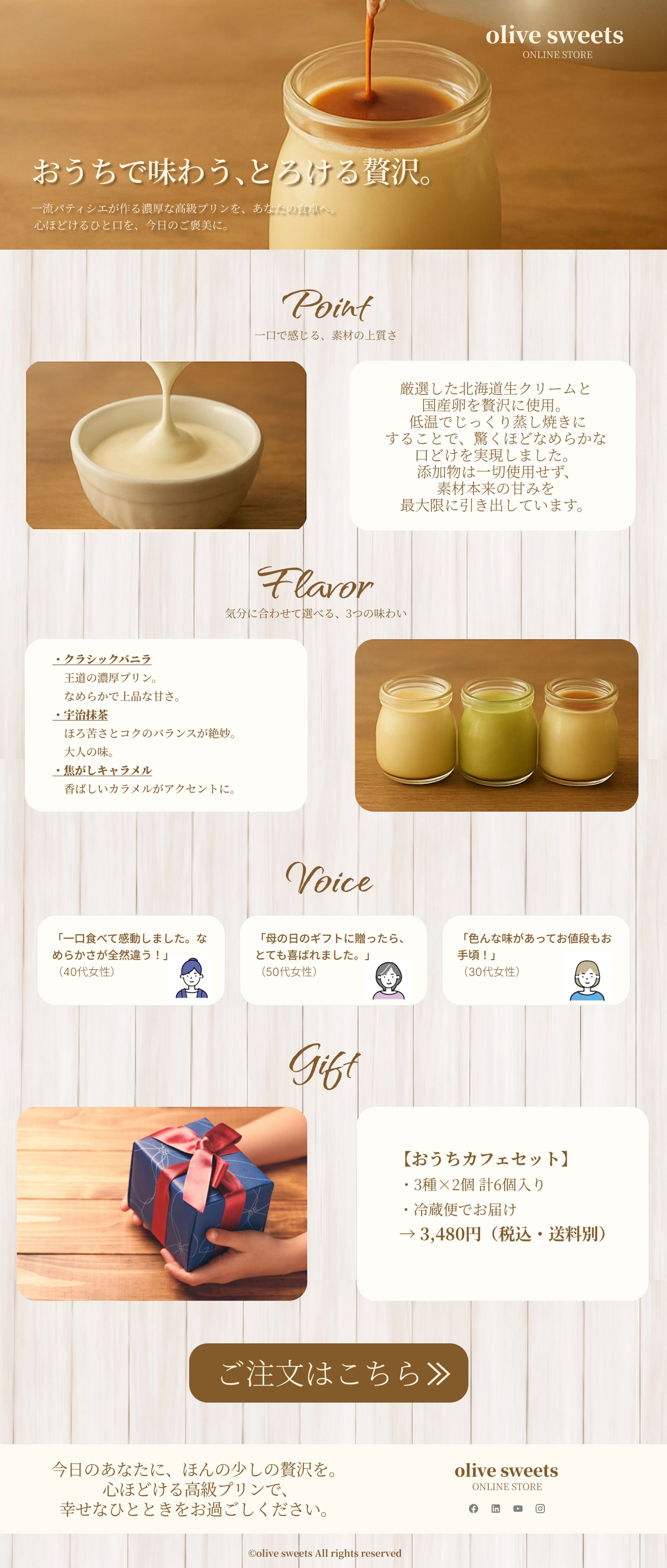 スイーツオンラインストアLP-1