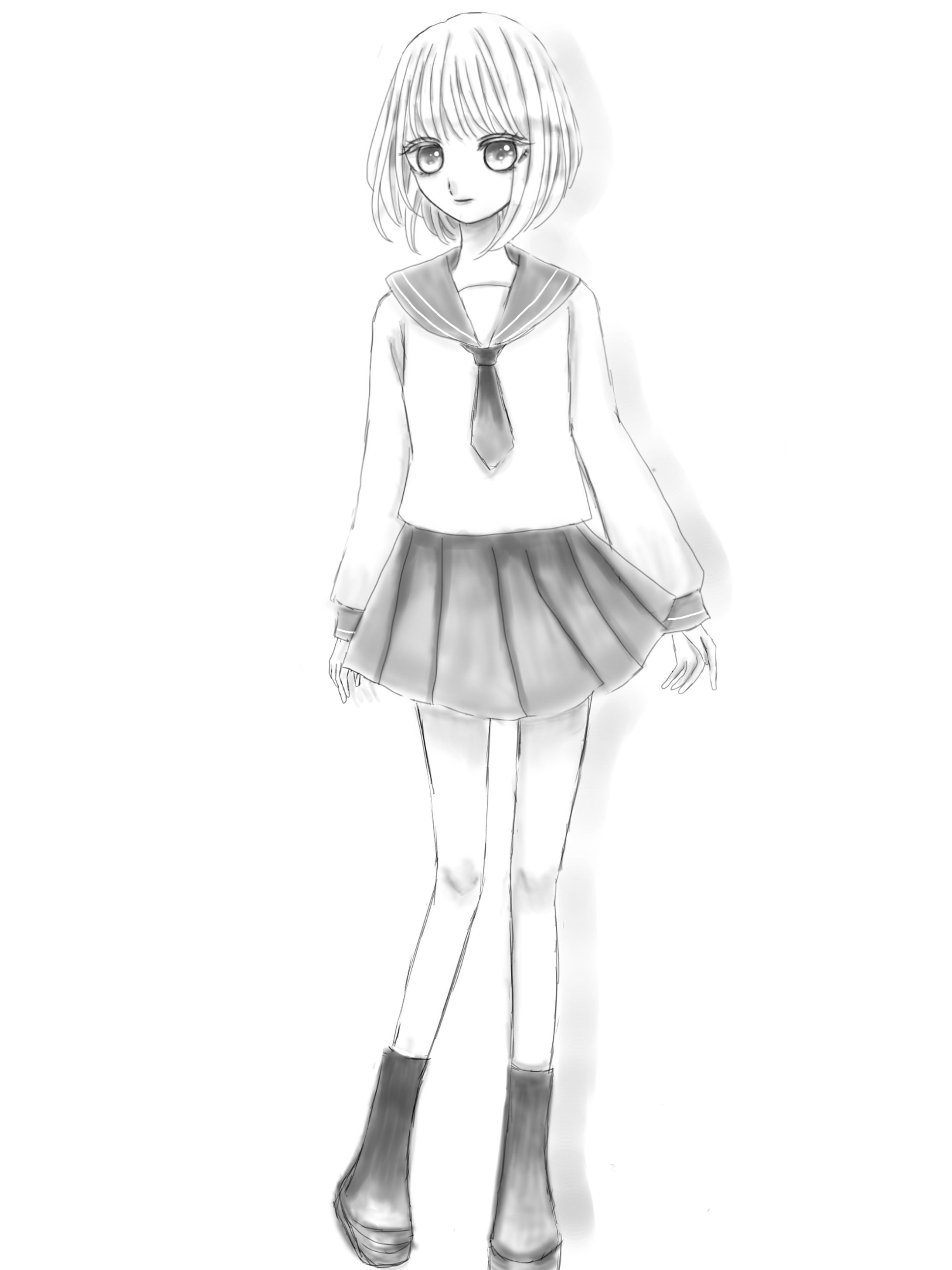 オリジナルイラスト集　モノクロイラスト-1