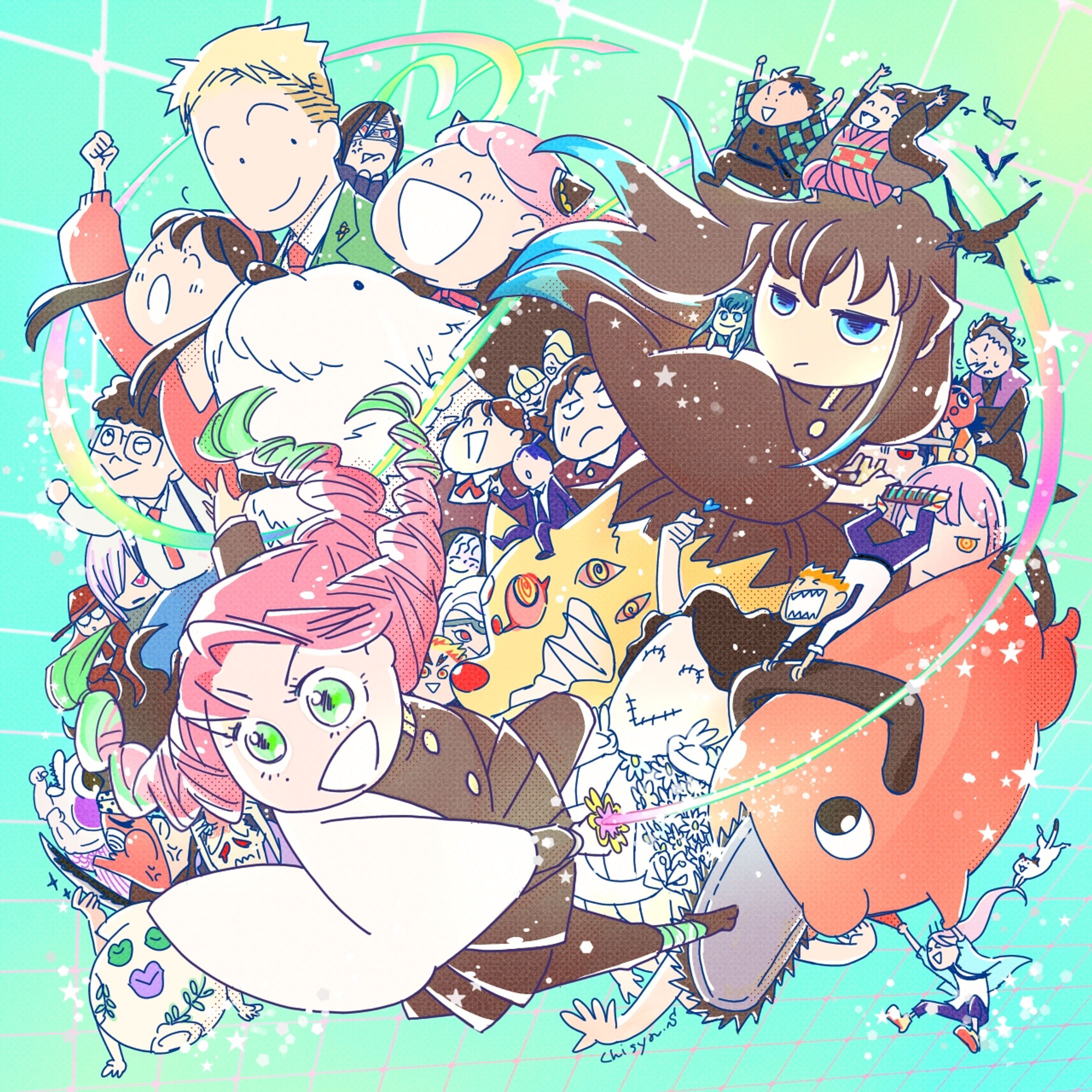 ファンアート（鬼滅の刃、チェンソーマン、スパイファミリー）-1