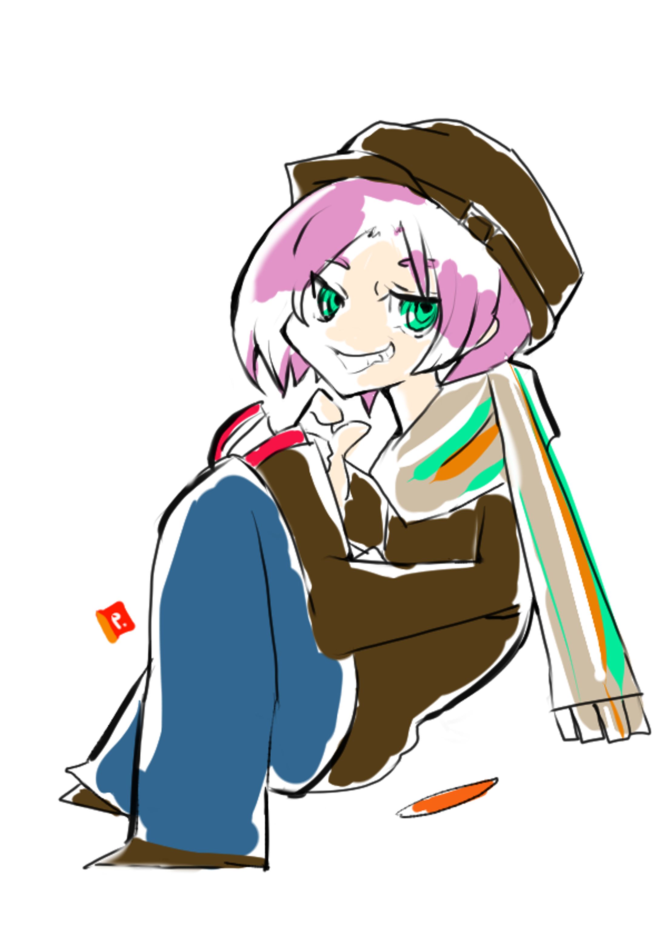 Pくん　カートゥーン-1