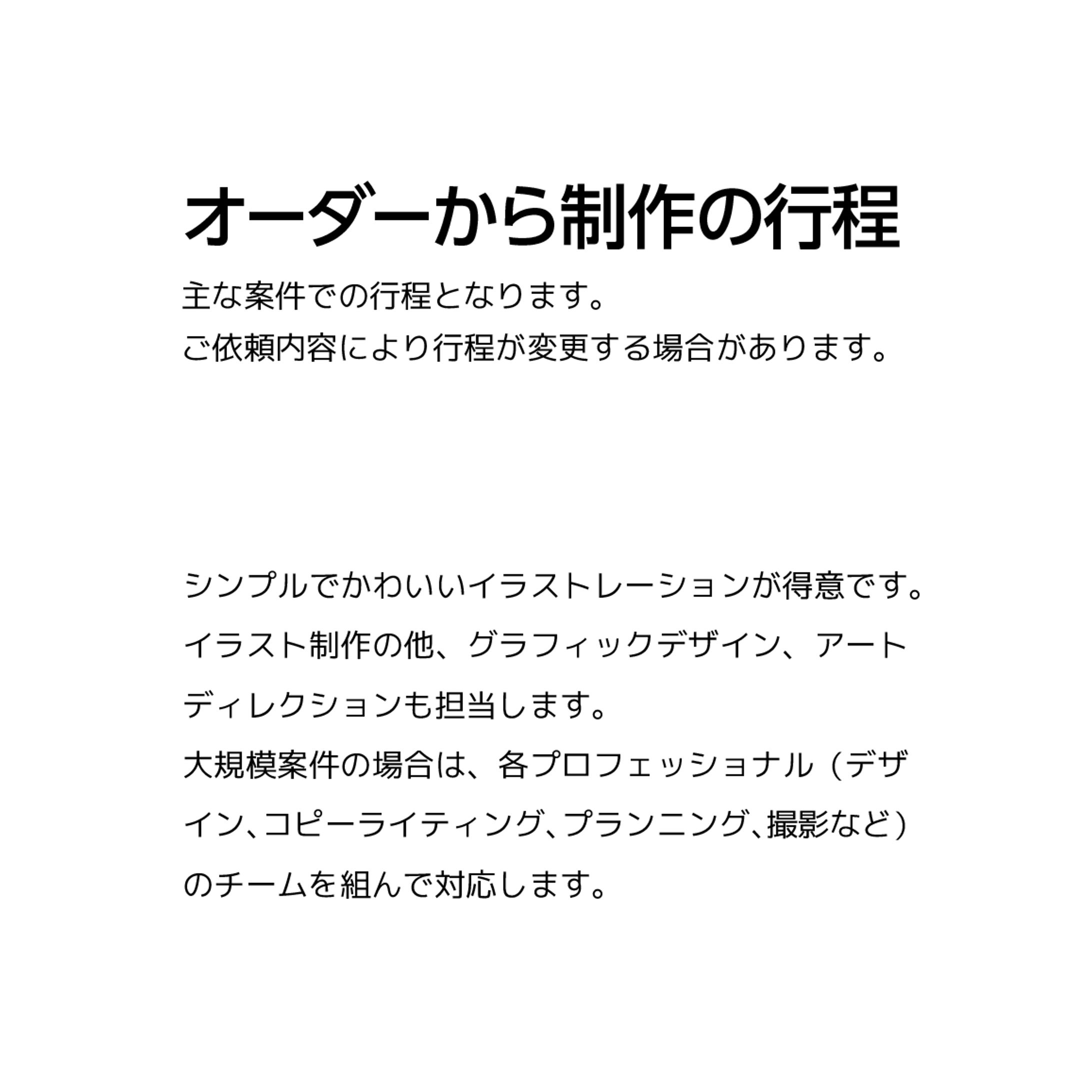 「オーダーから制作の行程」 の解説-1