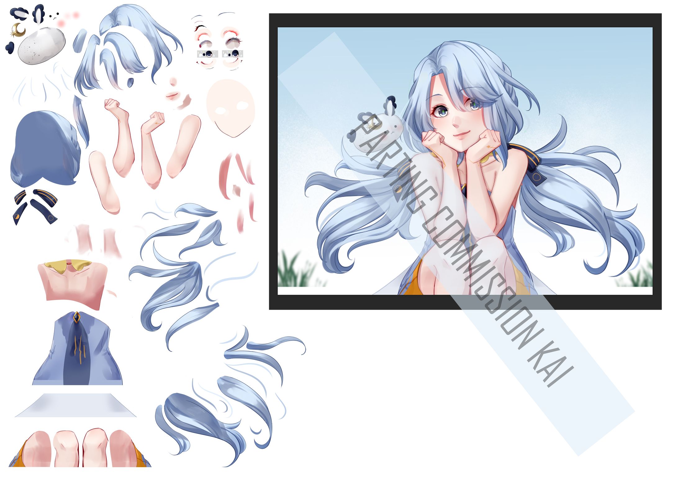 Halfbody Detail Parting Commission-1