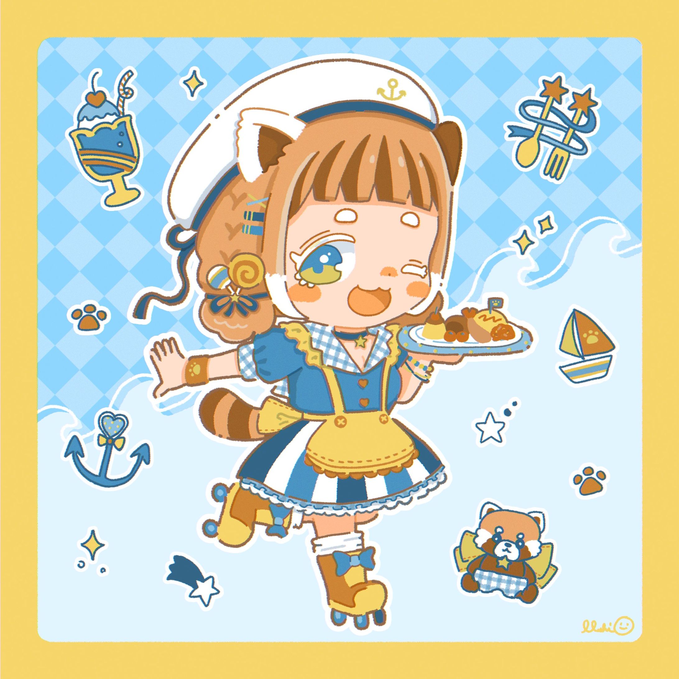 カフェ店員×レッサーパンダ-1