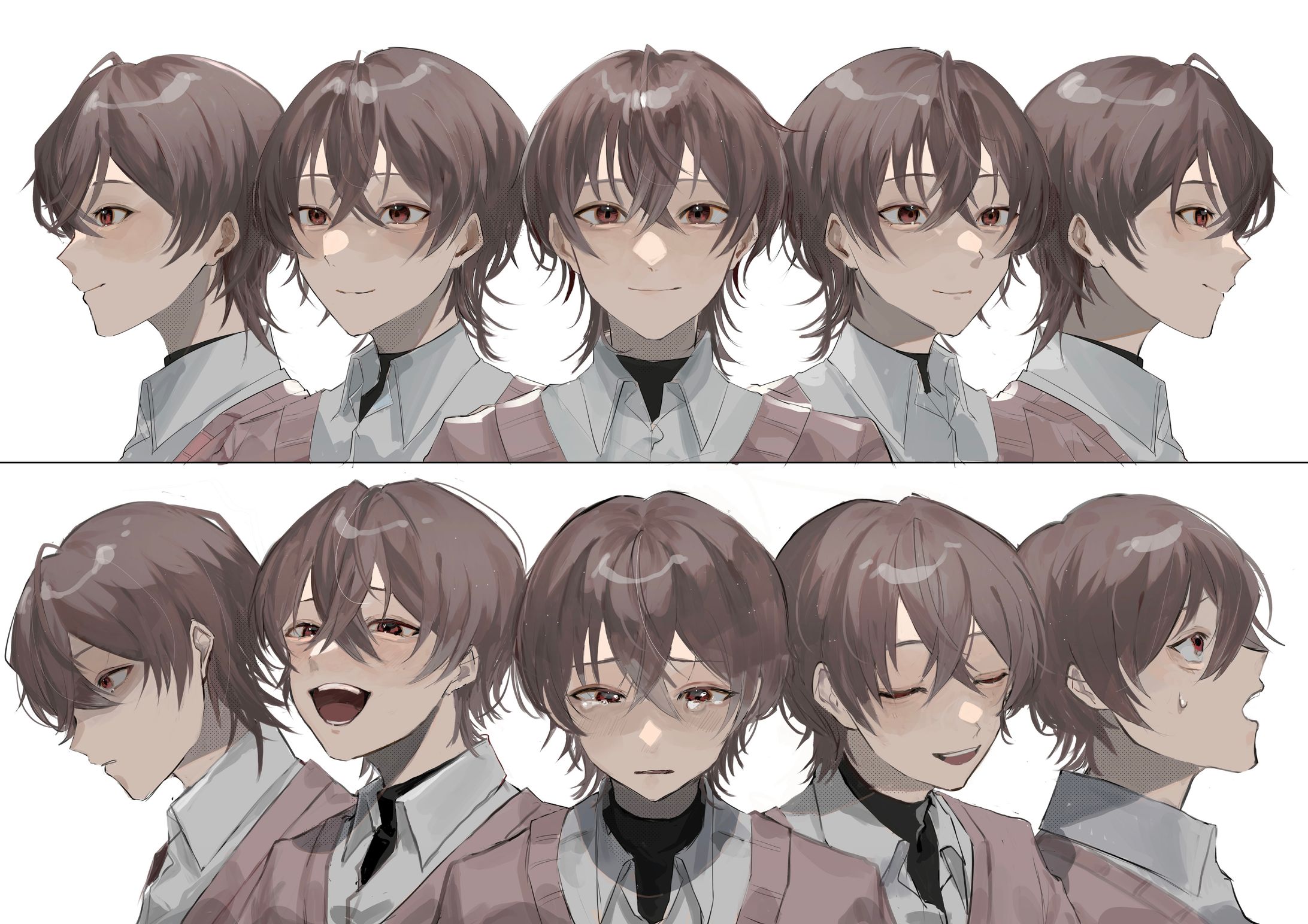 5面図/喜怒哀楽表情差分練習-1