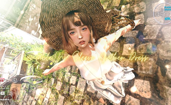 {amiable}No Sleeve Gather Dress@DISTRICT69.