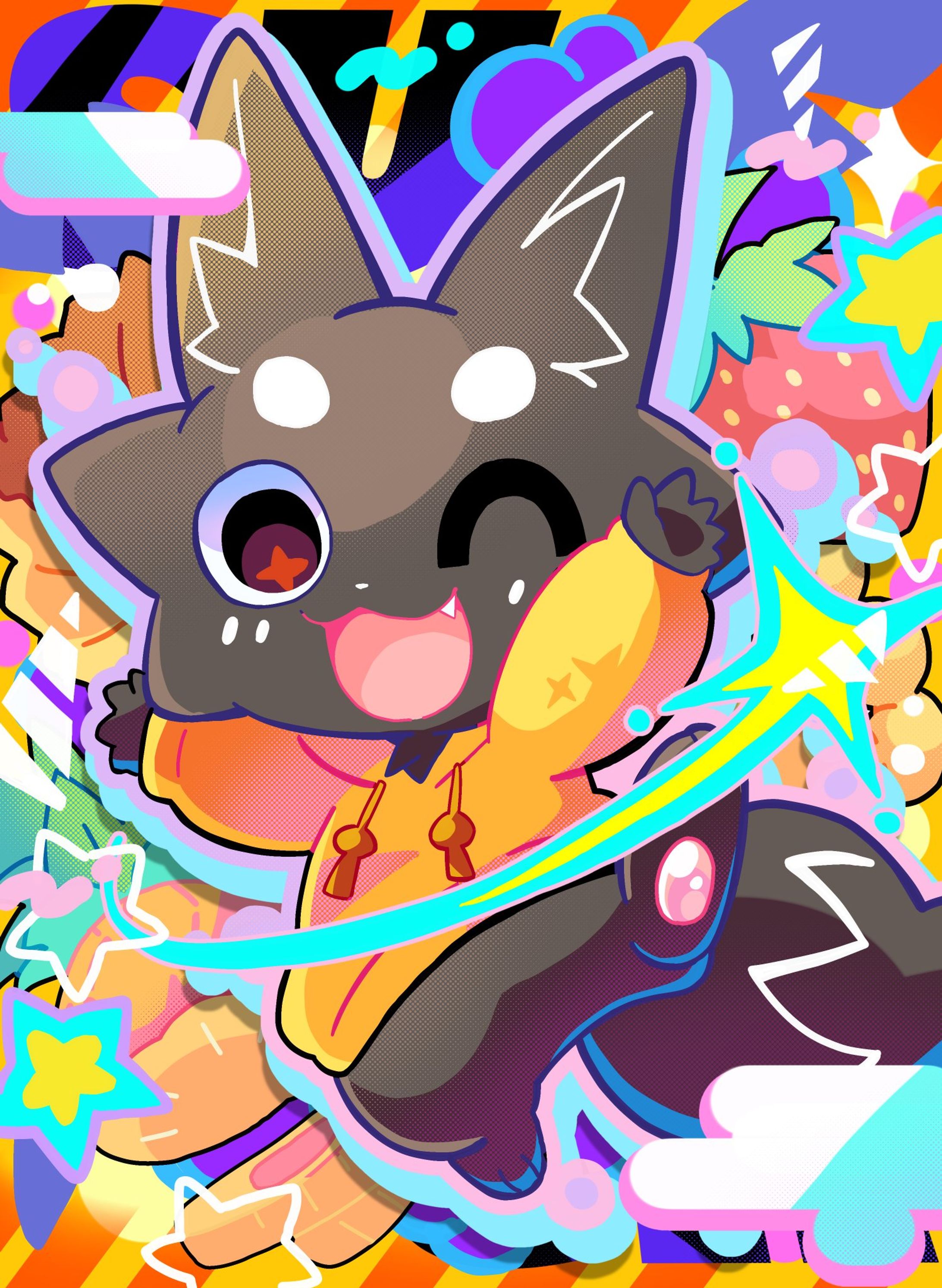 ススキツネ様２周年記念グッズイラスト-1