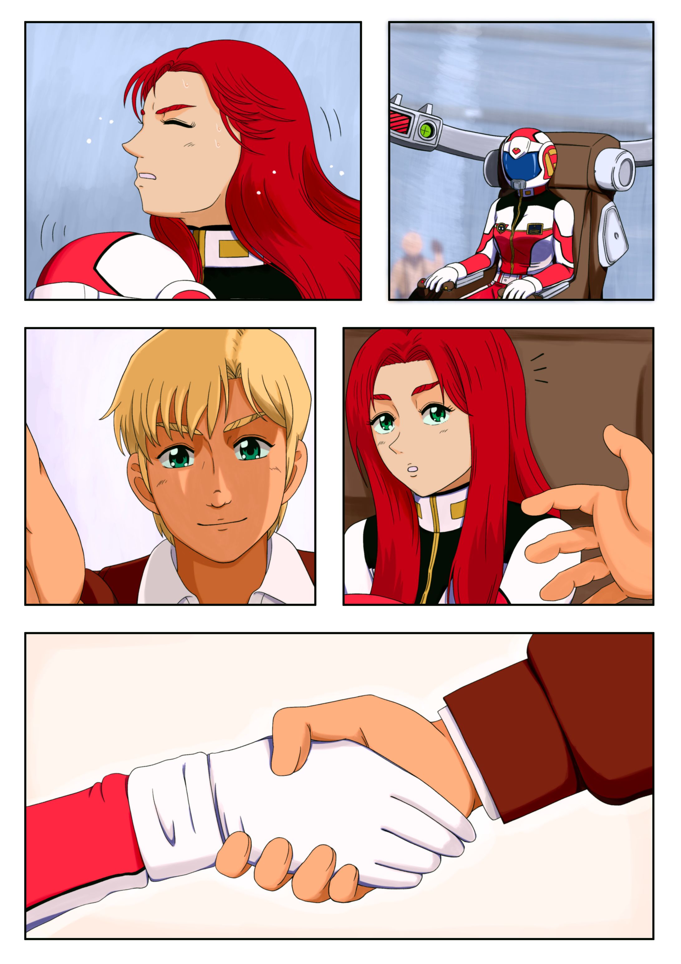 リクエストイラスト（機動戦士ガンダム0080 ポケットの中の戦争のバーナード・ワイズマンとクリスチーナ・マッケンジー）-1