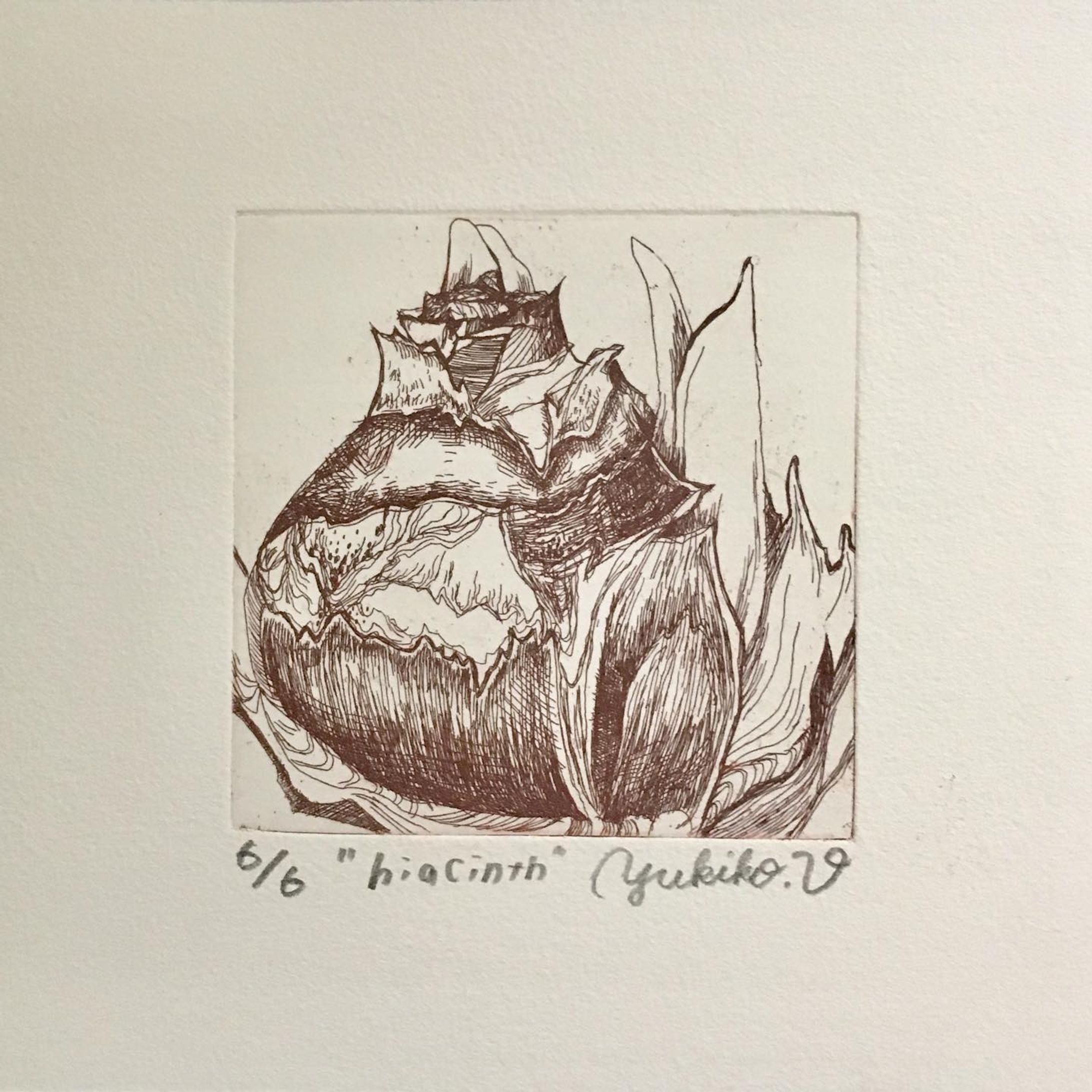 hiacinth
10㎝×10㎝
etching

#カダケス国際ミニプリント展

入選

#銅版画-1
