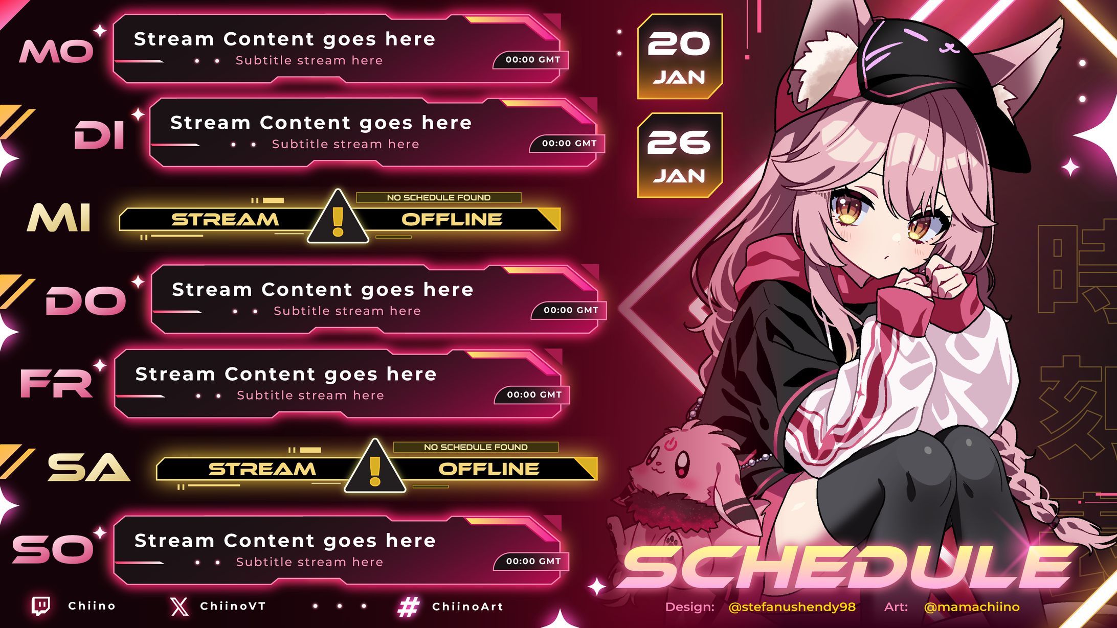 Chiino Stream Schedule-1