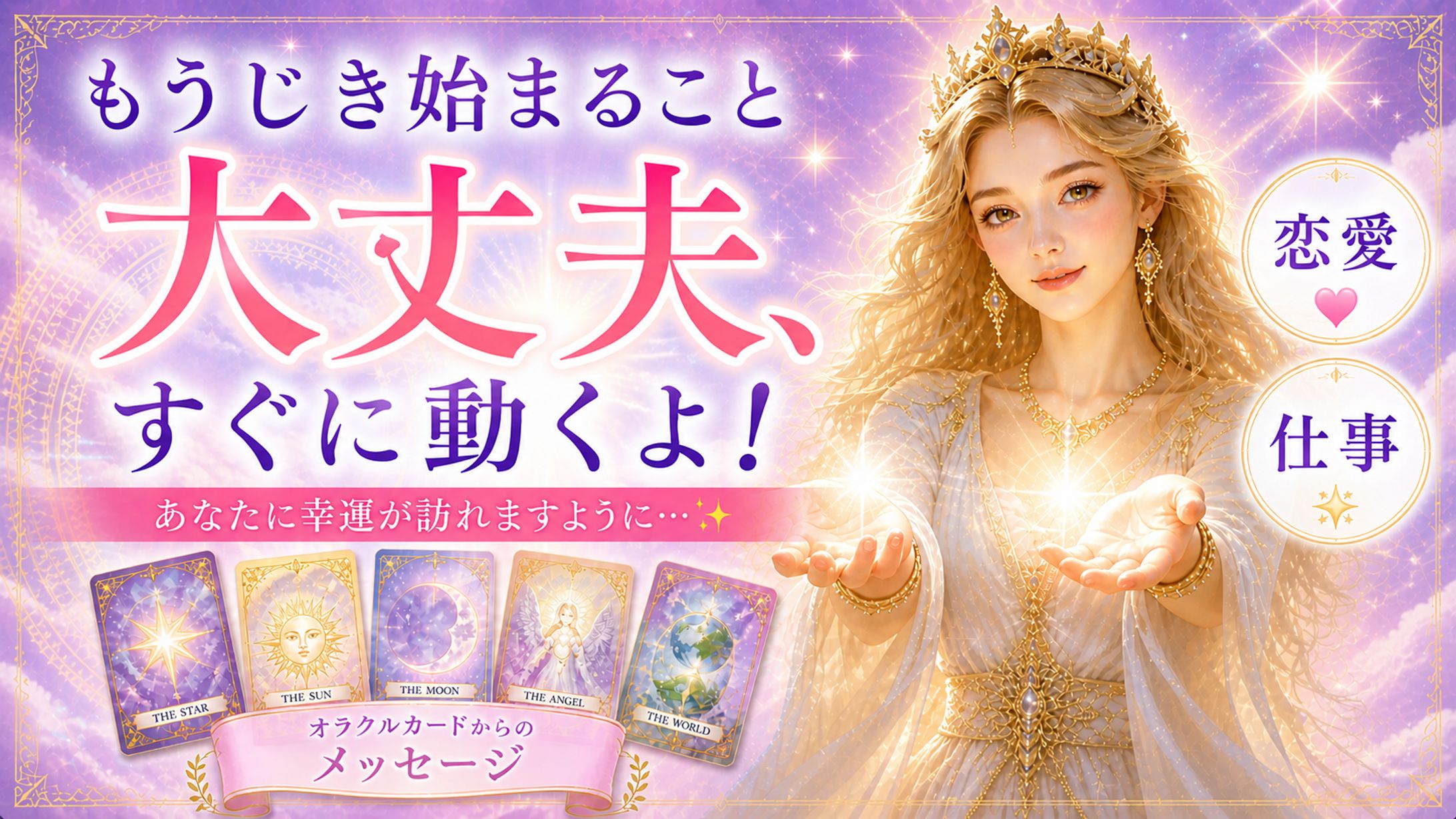 Youtube サムネイル - オラクルカード占い-1
