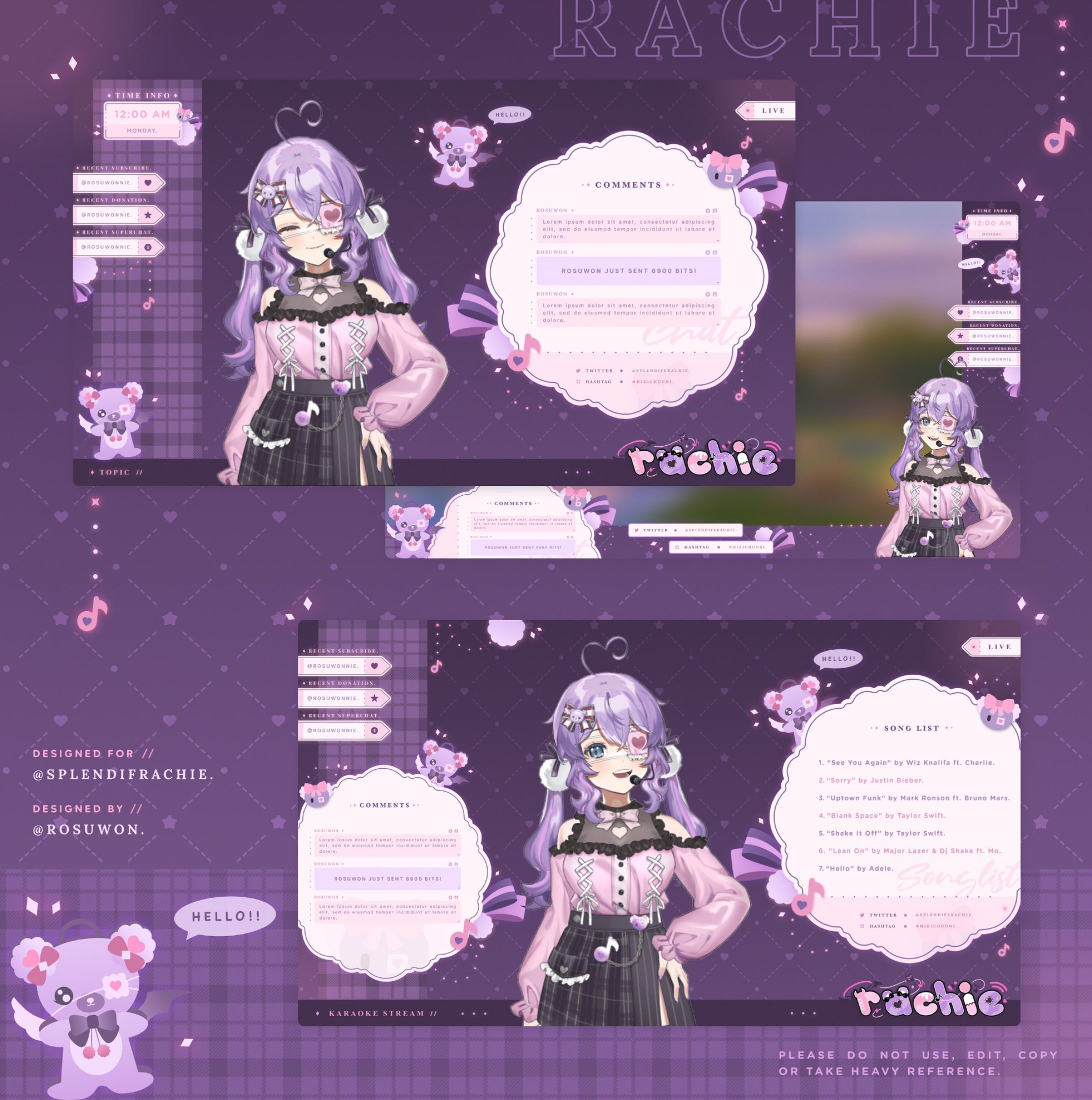 【 Stream overlays 】✼  for @.splendiferachie-1