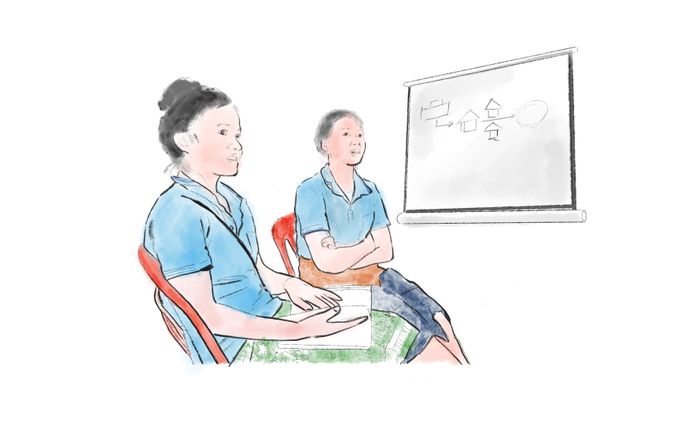 ボランティアの女の子