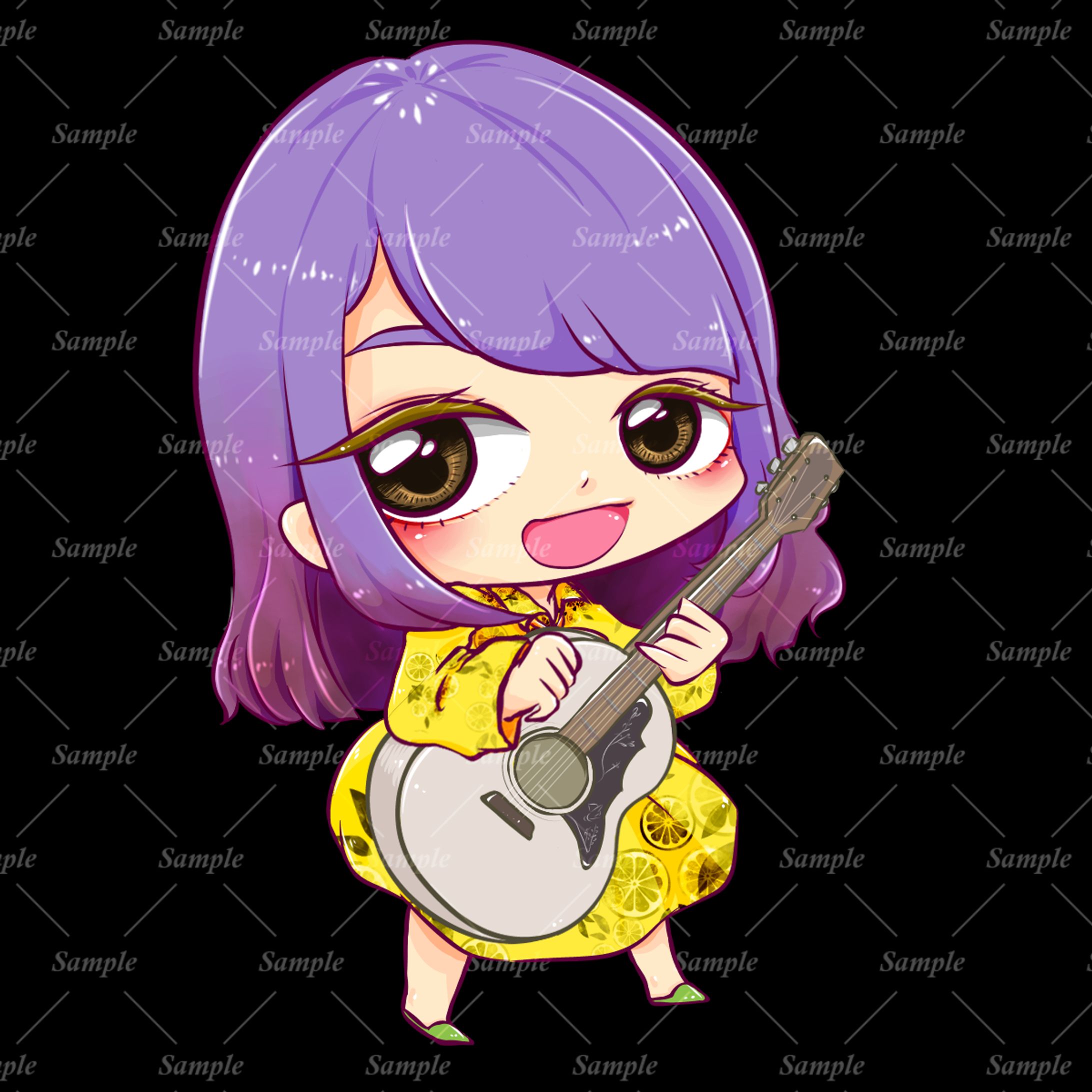 【FAN ART】ギター持ってるMiNiA!Ꙭ꙳ちゃん-1