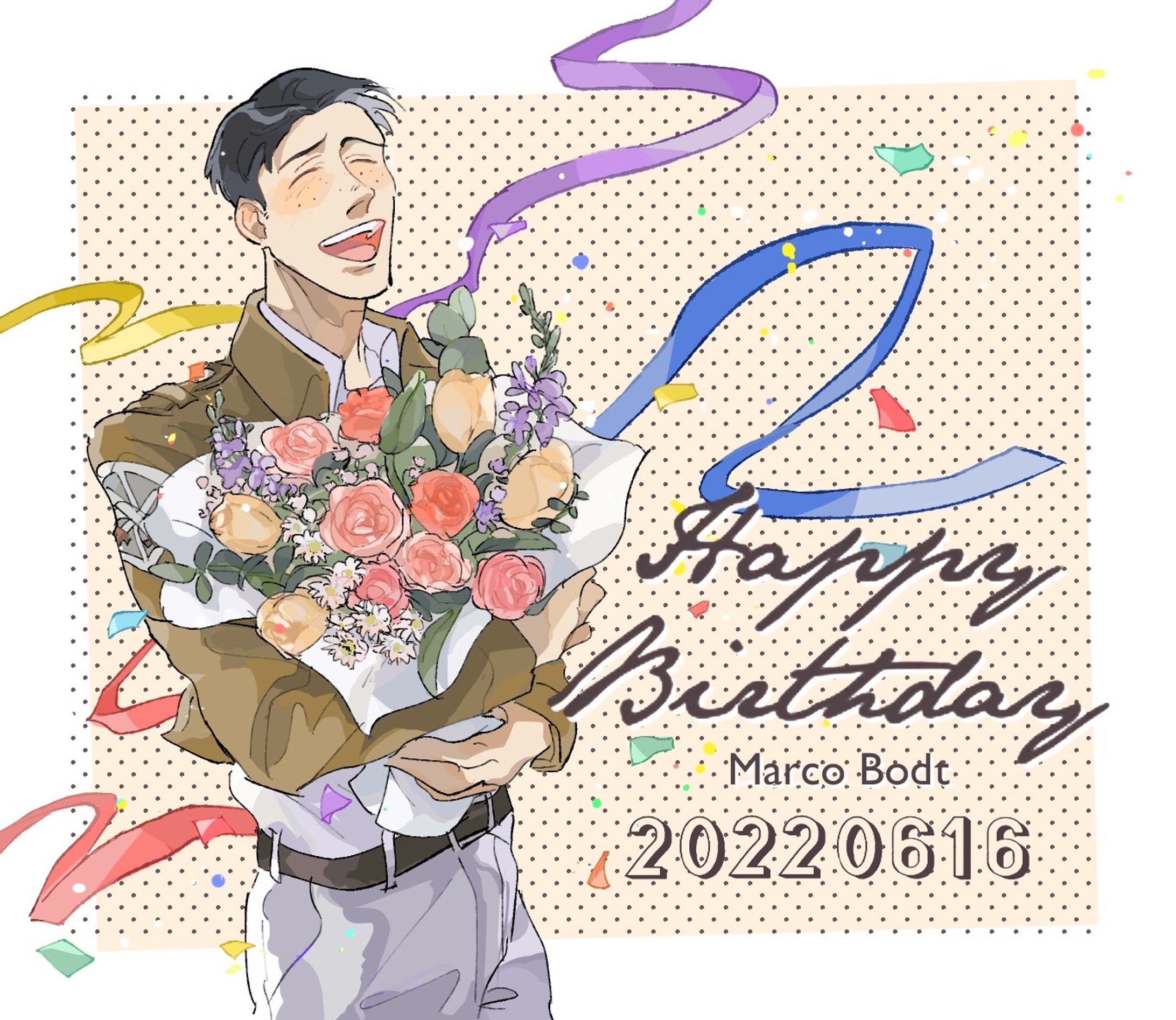 【二次創作】AOTマルコ誕生日イラスト-1