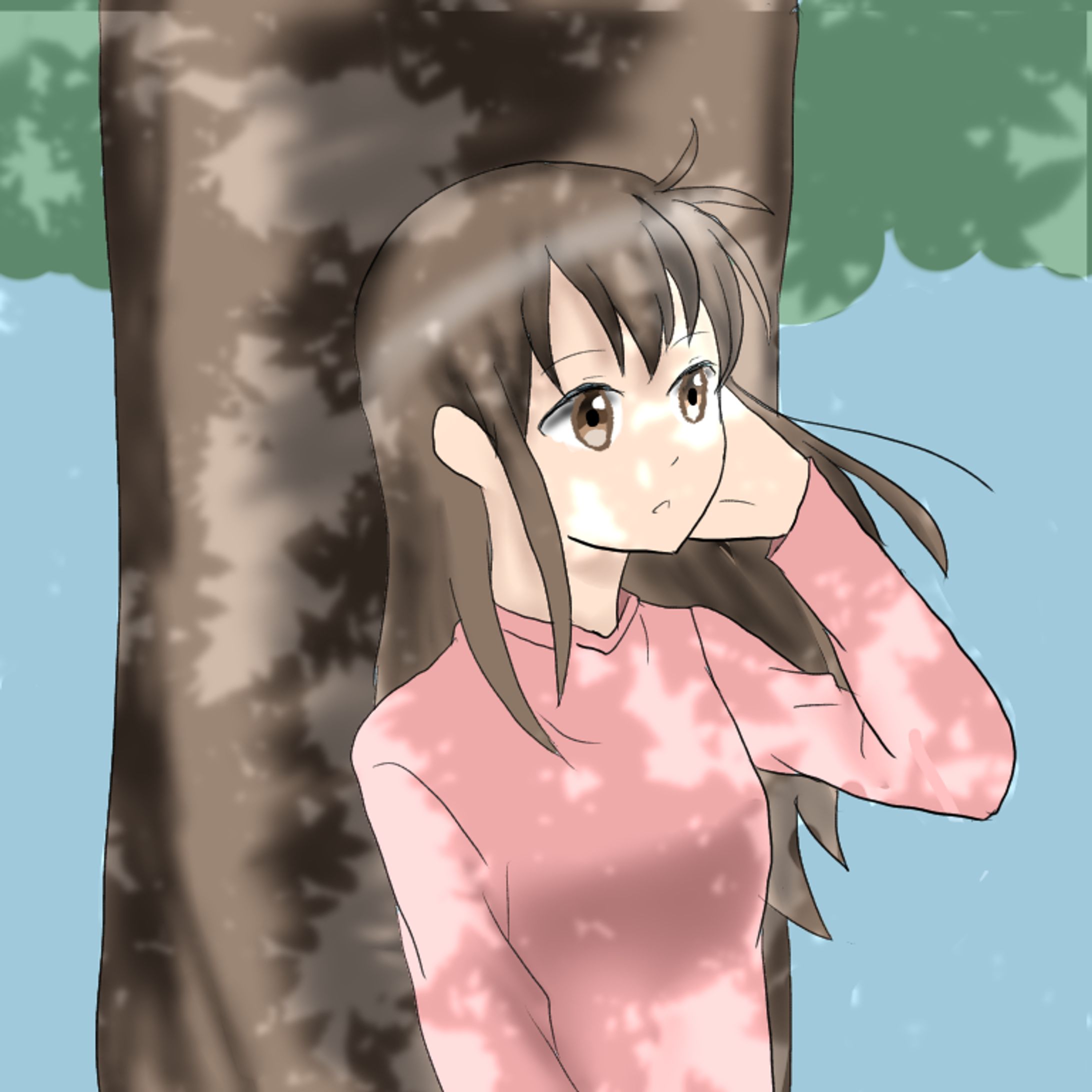 木陰の女の子-1