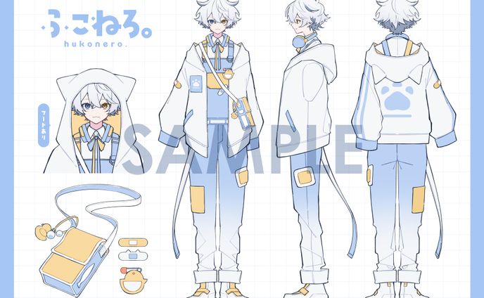 ふこねろ。三面図