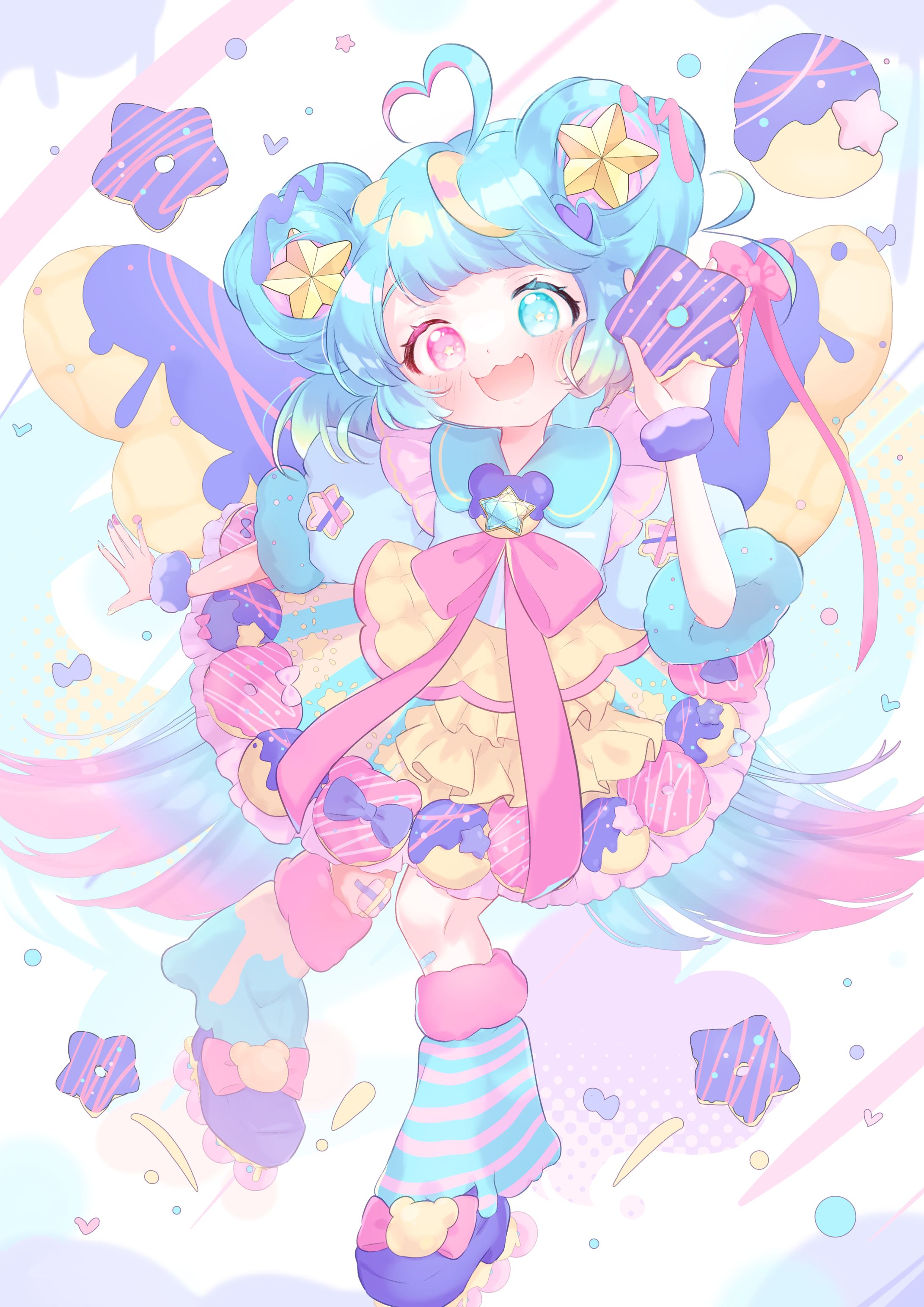 【創作】💗💜ゆめ色ドーナツ💛💙-1