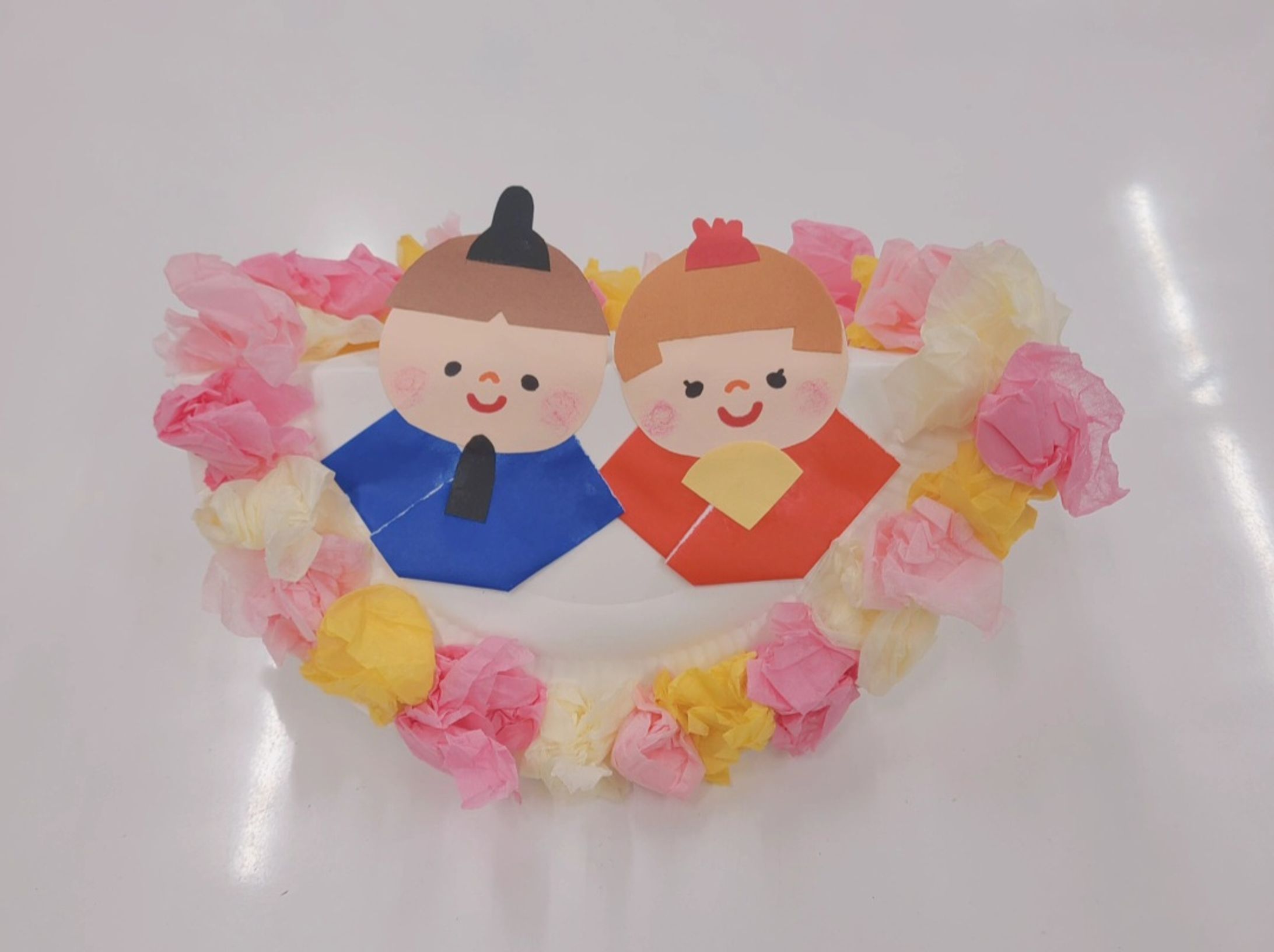 保育園で作った「ゆらゆらおひなさま」🎎🌸-1