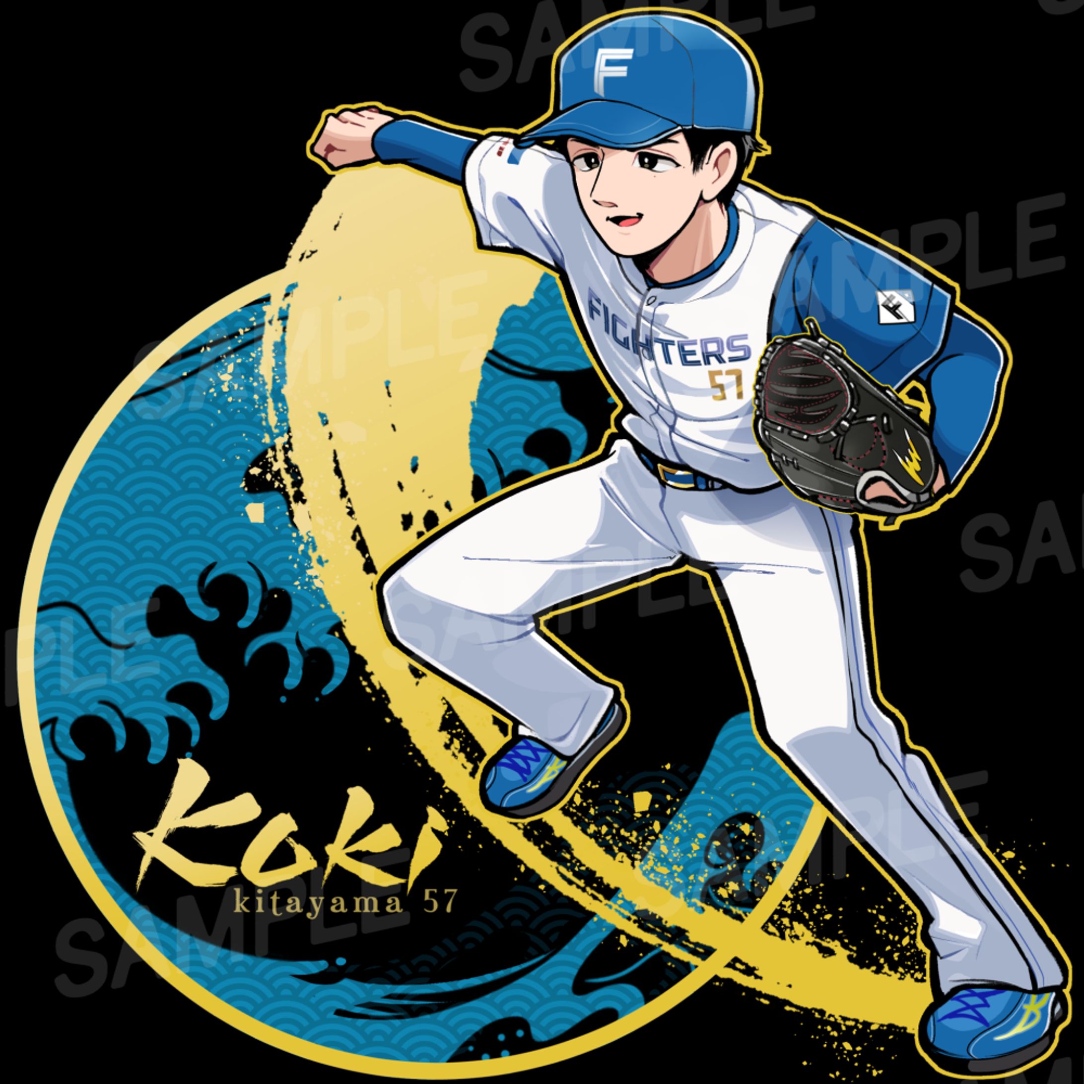 北海道日本ハムファイターズ 北山亘基選手 ​オリジナルTシャツ-1