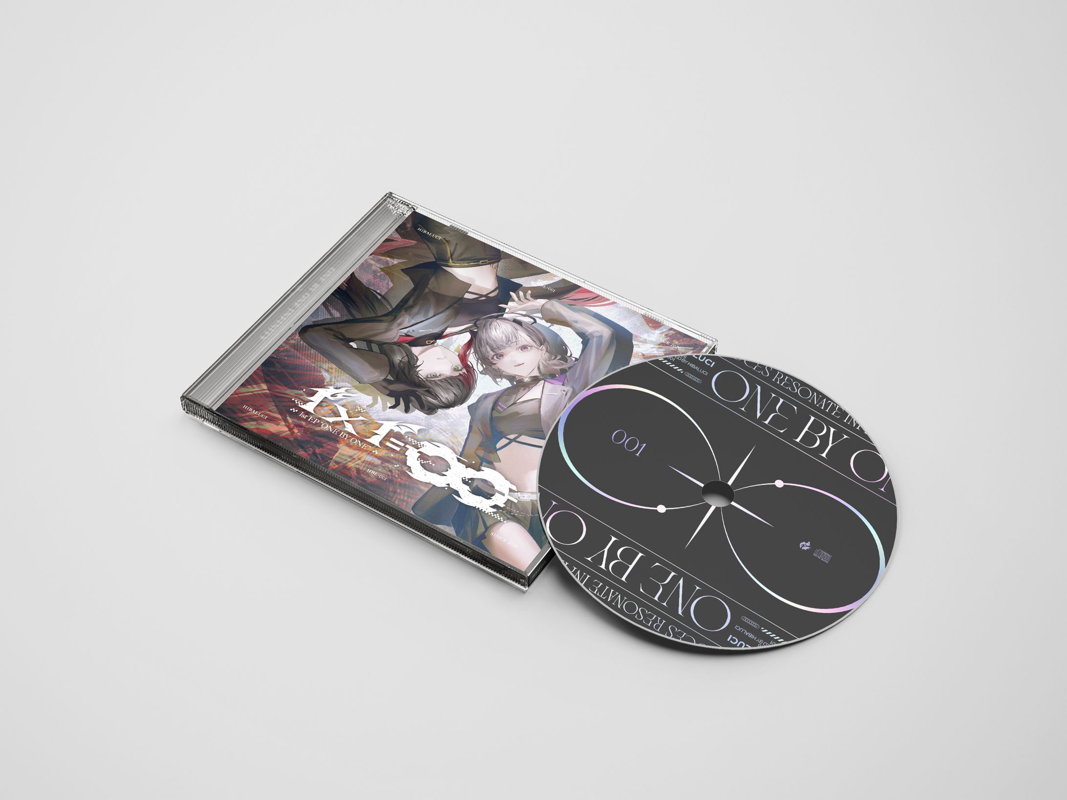 HIBALUCI 1st EP "ONE BY ONE" CDデザイン -1
