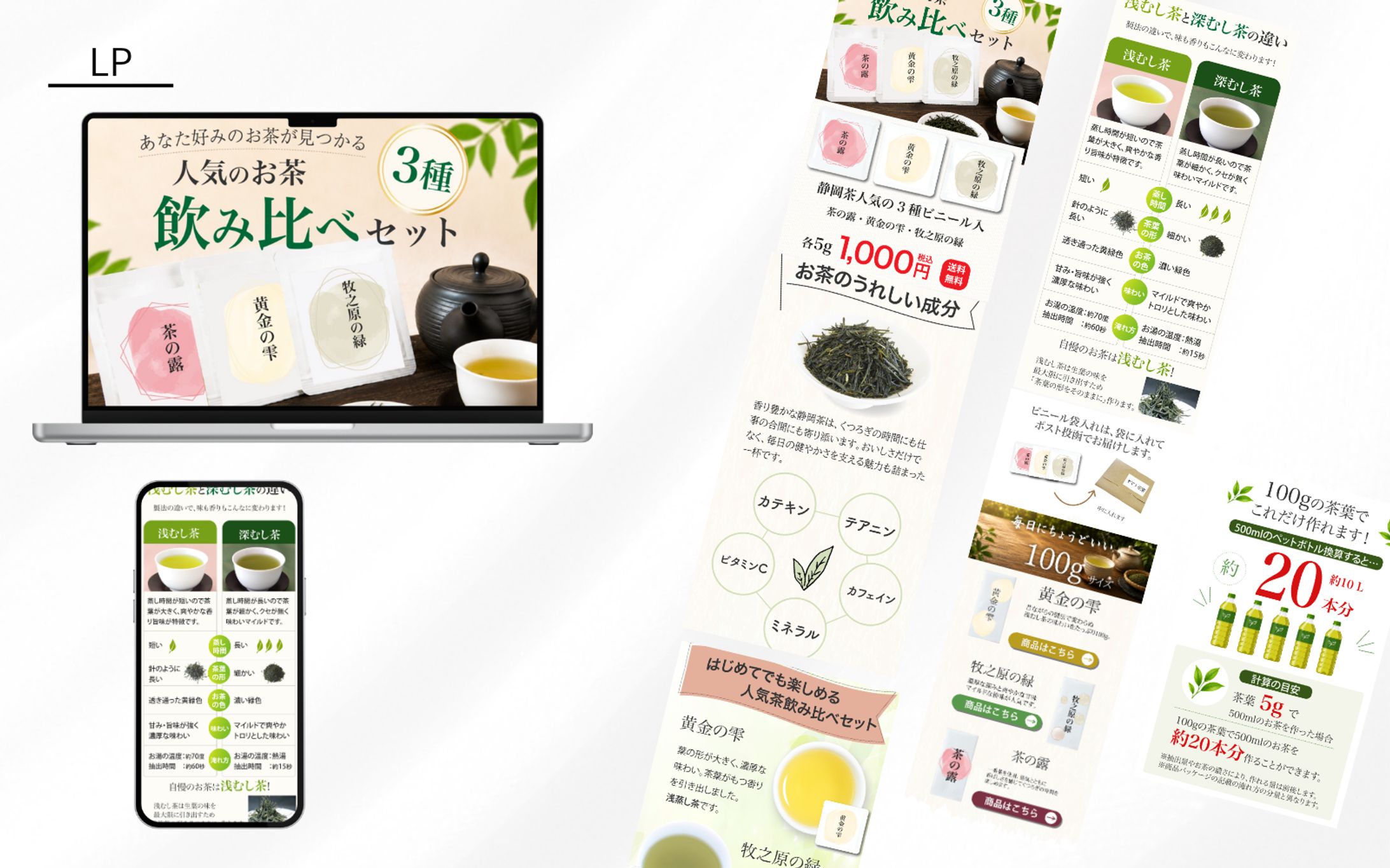 【製茶メーカー】新商品のお茶セットLP-1
