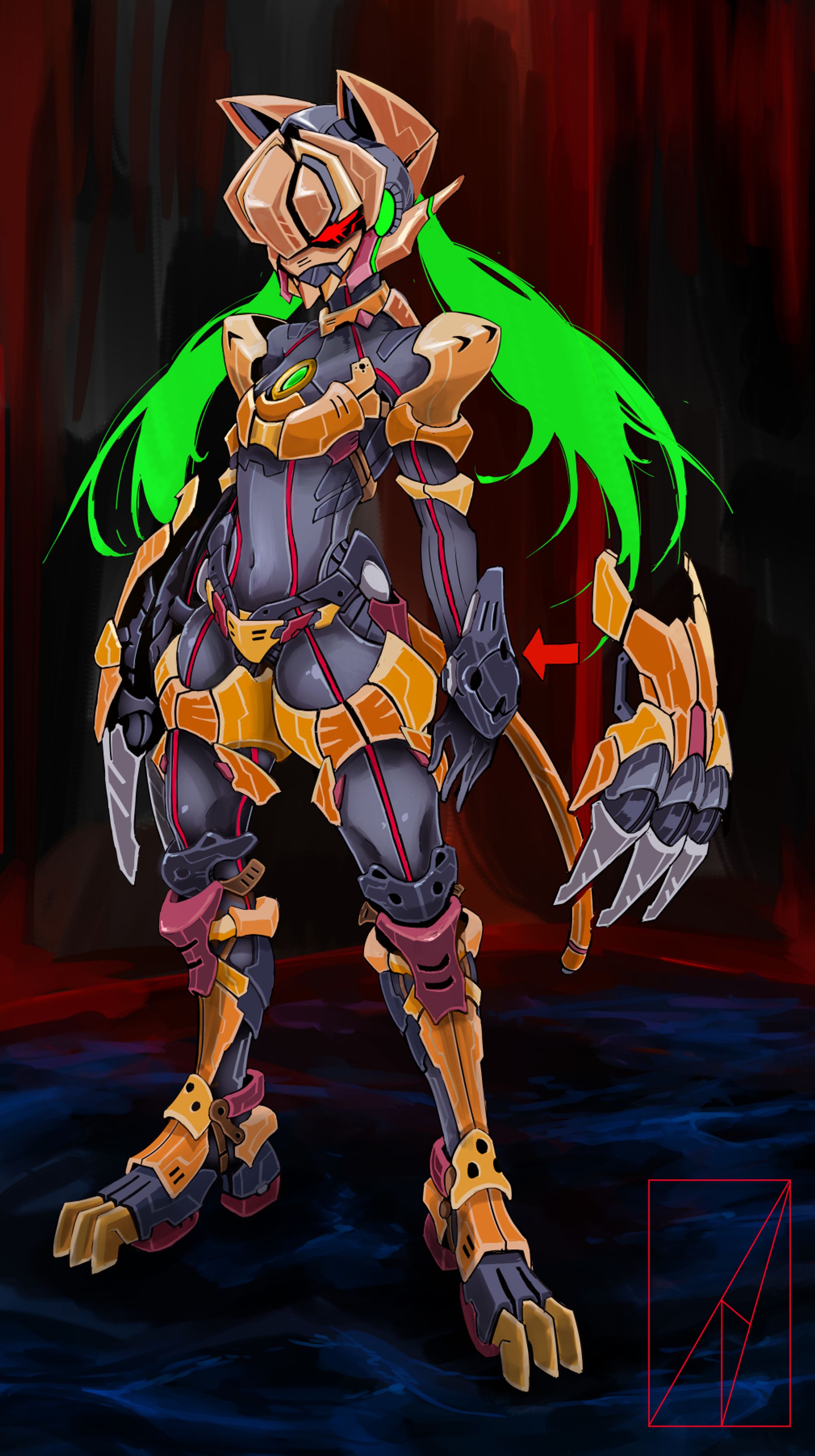 趣味で描いたオリジナルロボット-1